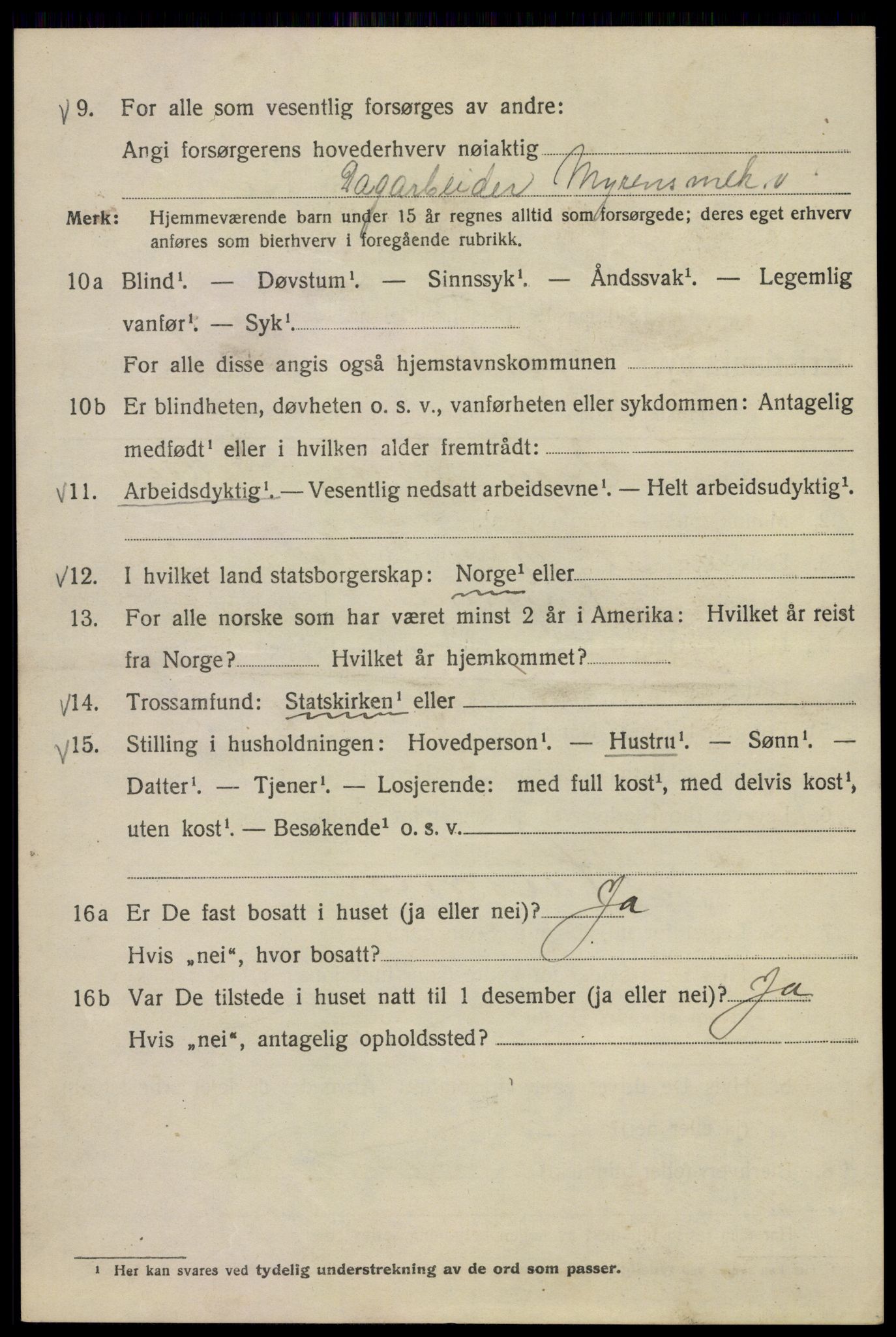 SAO, Folketelling 1920 for 0301 Kristiania kjøpstad, 1920, s. 299046