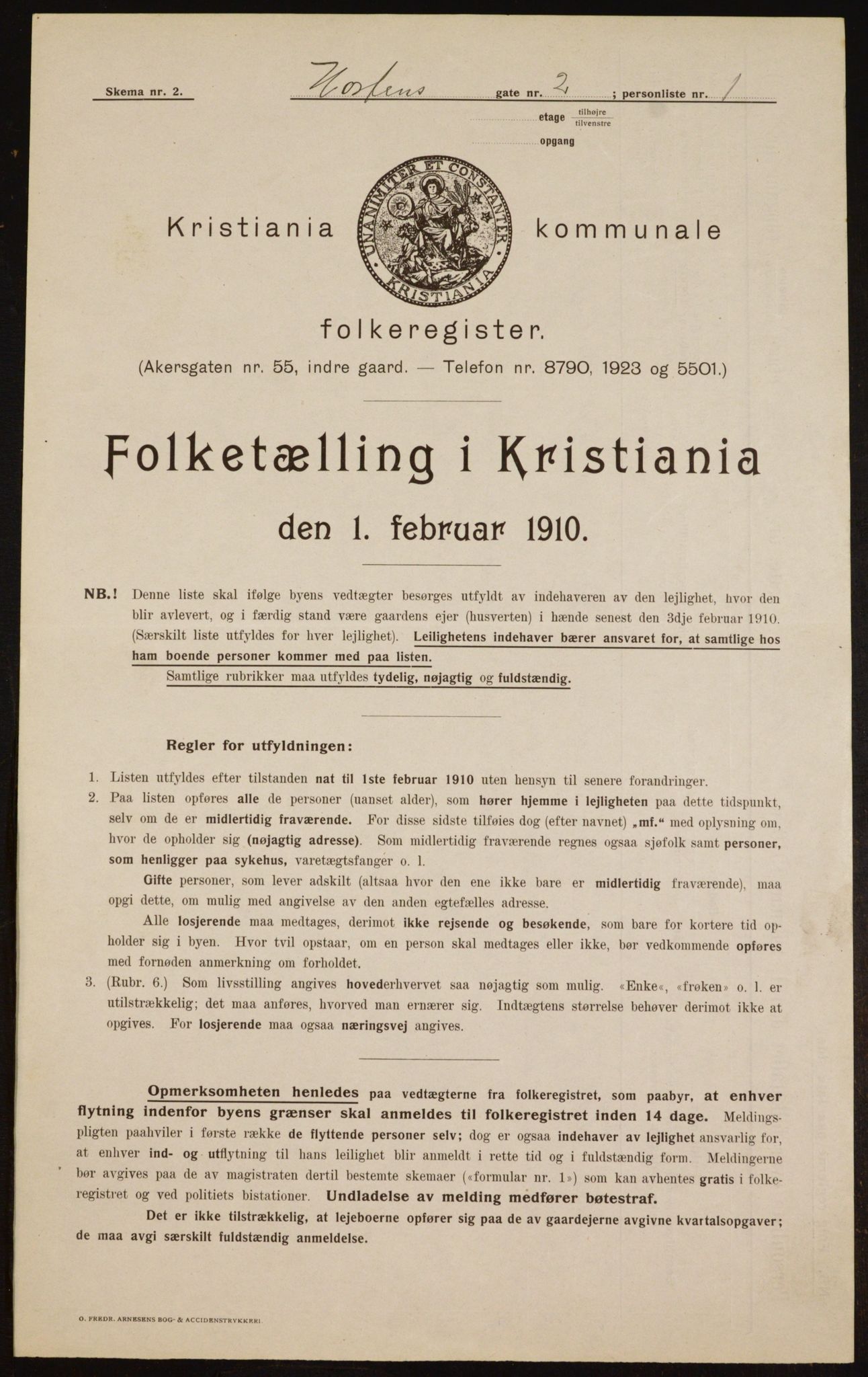 OBA, Kommunal folketelling 1.2.1910 for Kristiania, 1910, s. 40608