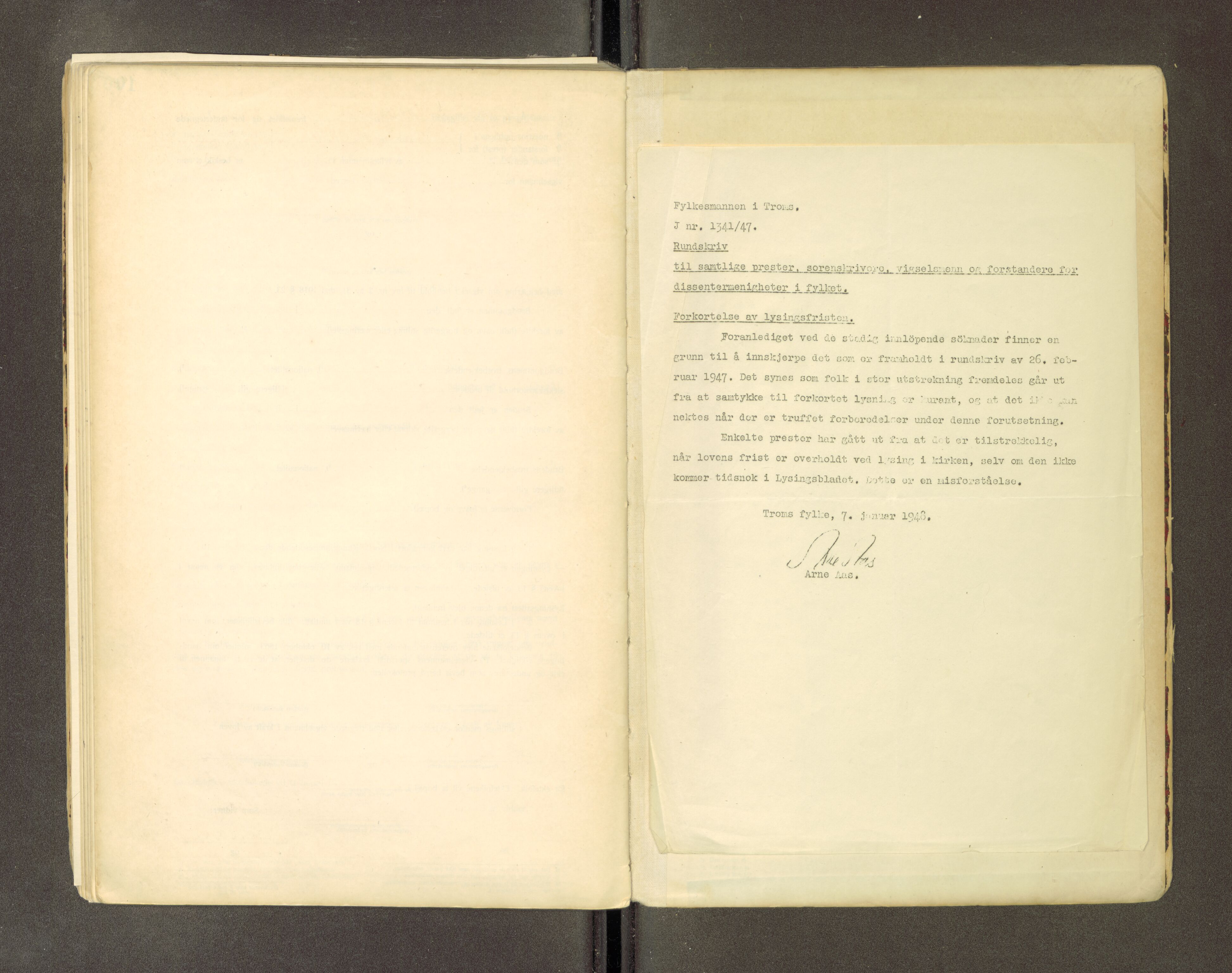 Malangen sorenskriveri, SATØ/SATØ-0051/1/L/Lb/L0531: Notarialvesen. Vigselbøker, 1934-1952