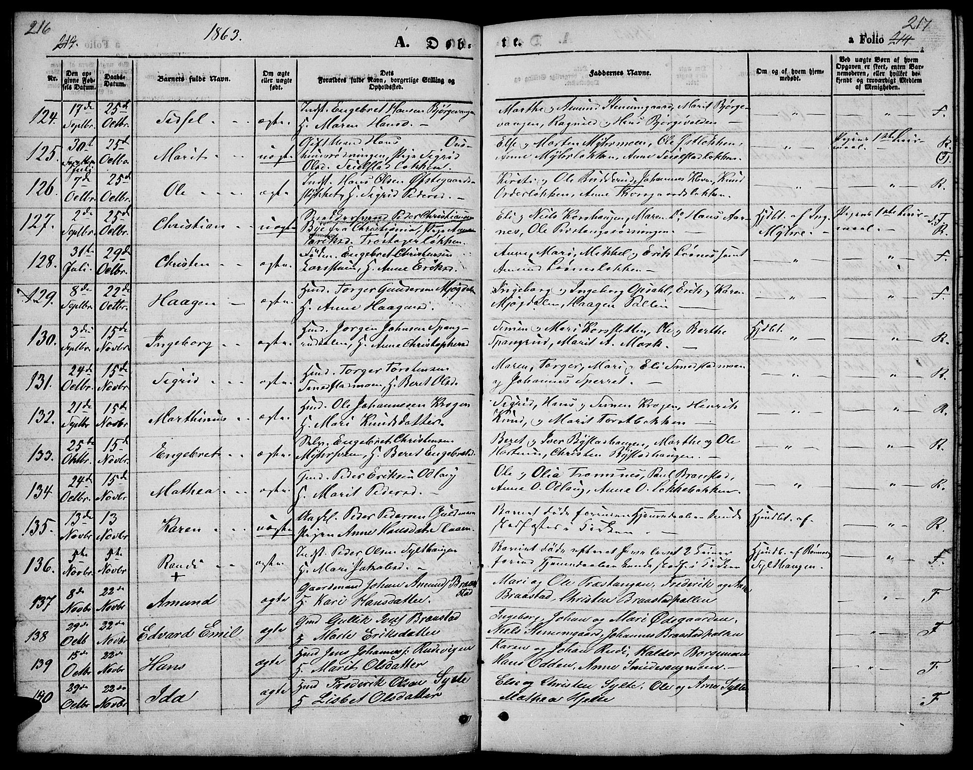 Ringebu prestekontor, AV/SAH-PREST-082/H/Ha/Hab/L0003: Klokkerbok nr. 3, 1854-1866, s. 216-217
