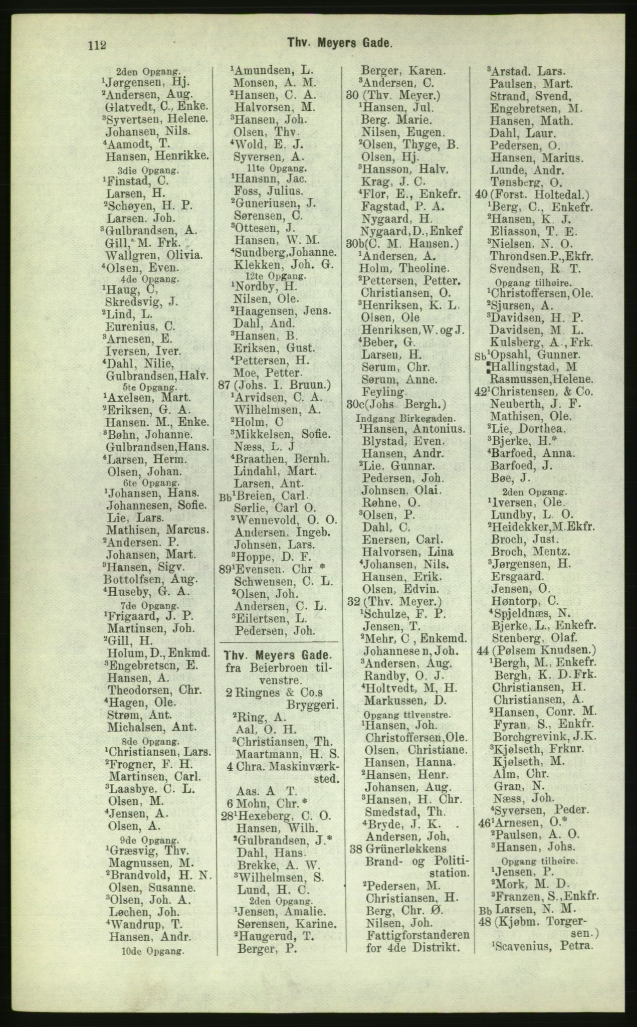 Kristiania/Oslo adressebok, PUBL/-, 1884, s. 112