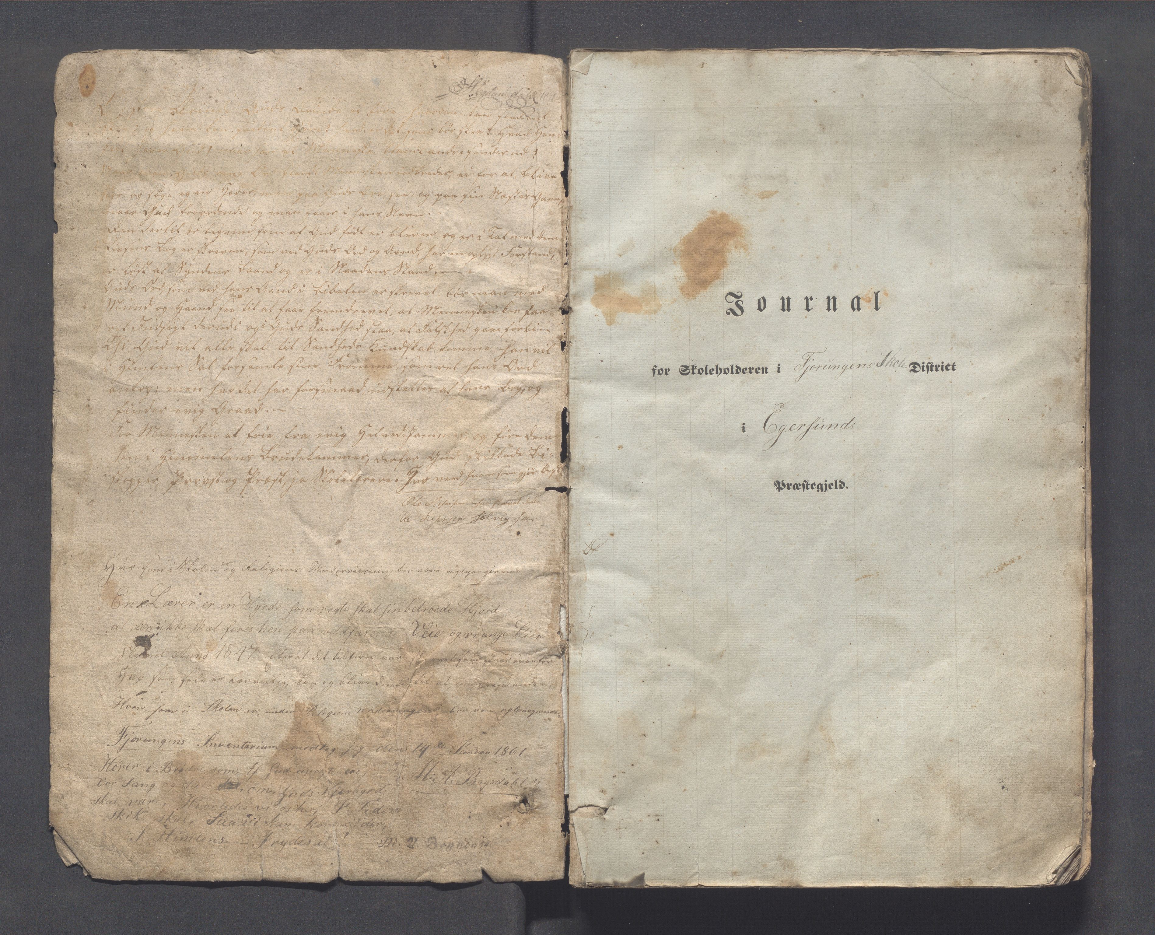 Eigersund kommune (Herredet) - Skolekommisjonen/skolestyret, IKAR/K-100453/Jb/L0001: Journal - Fjorungens skoledistrikt, 1829-1861, s. 2