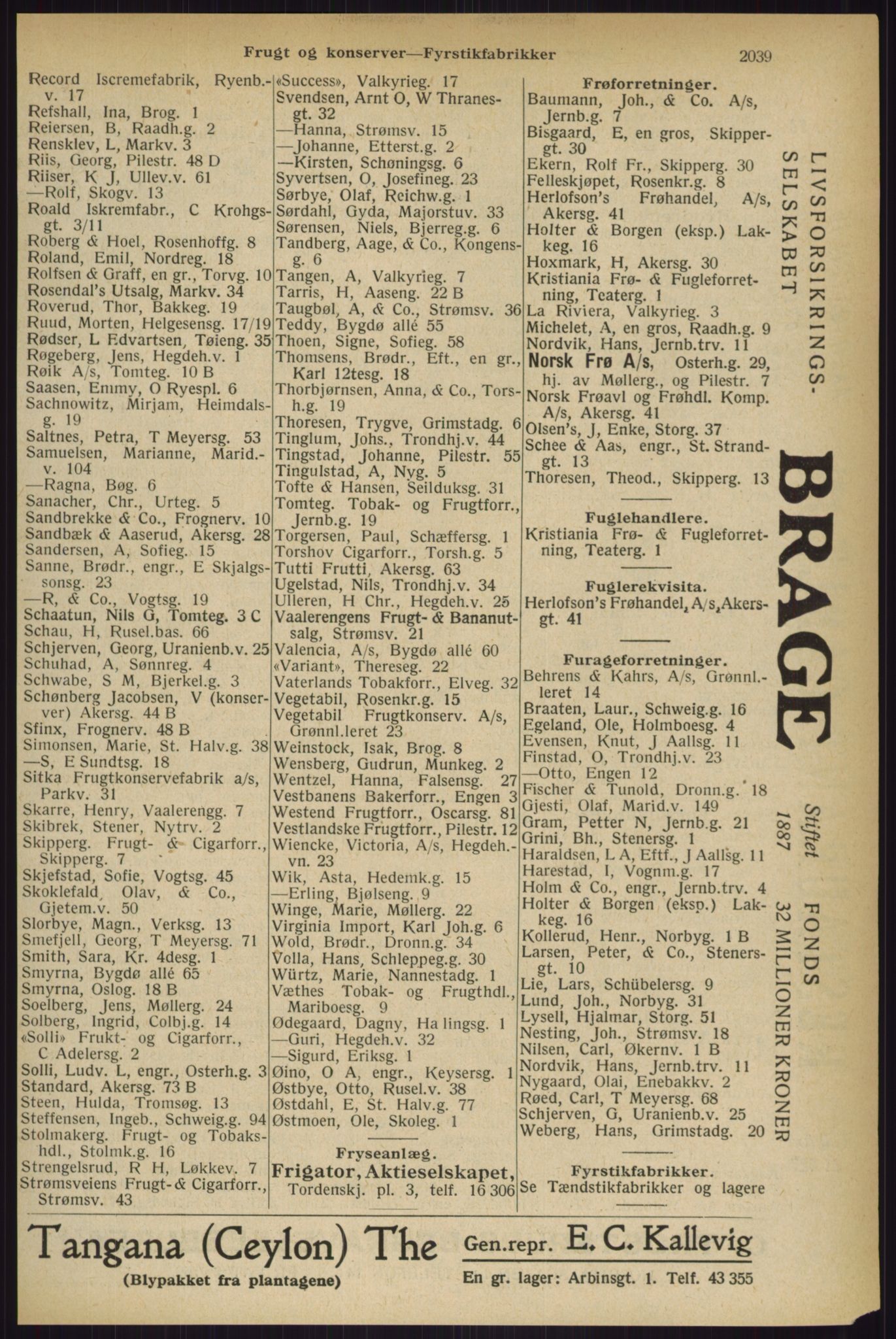 Kristiania/Oslo adressebok, PUBL/-, 1927, s. 2039