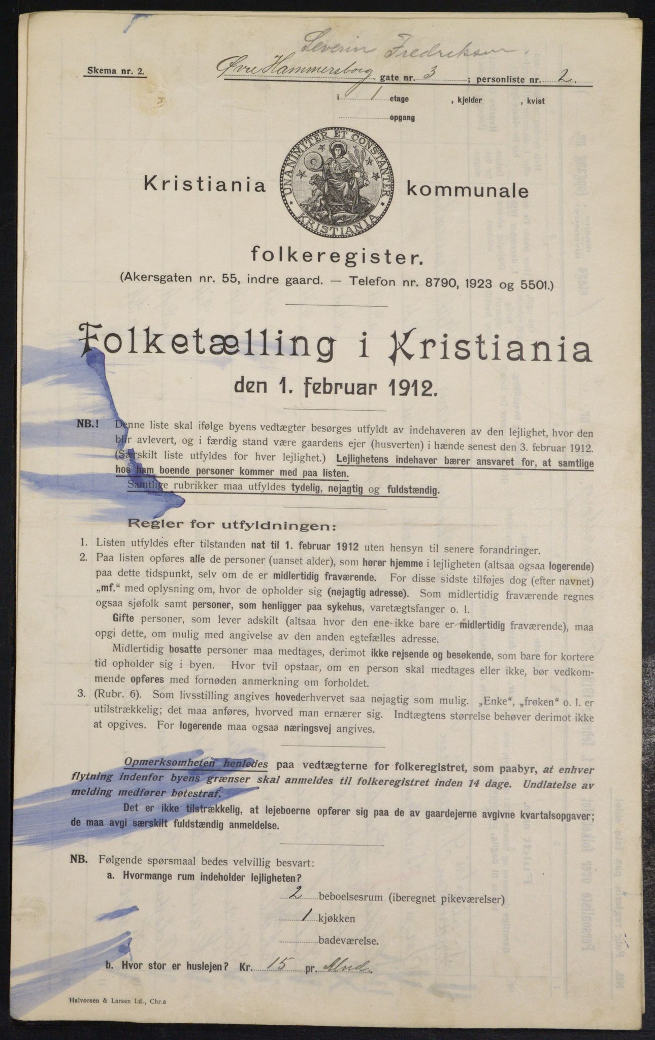 OBA, Kommunal folketelling 1.2.1912 for Kristiania, 1912, s. 129866