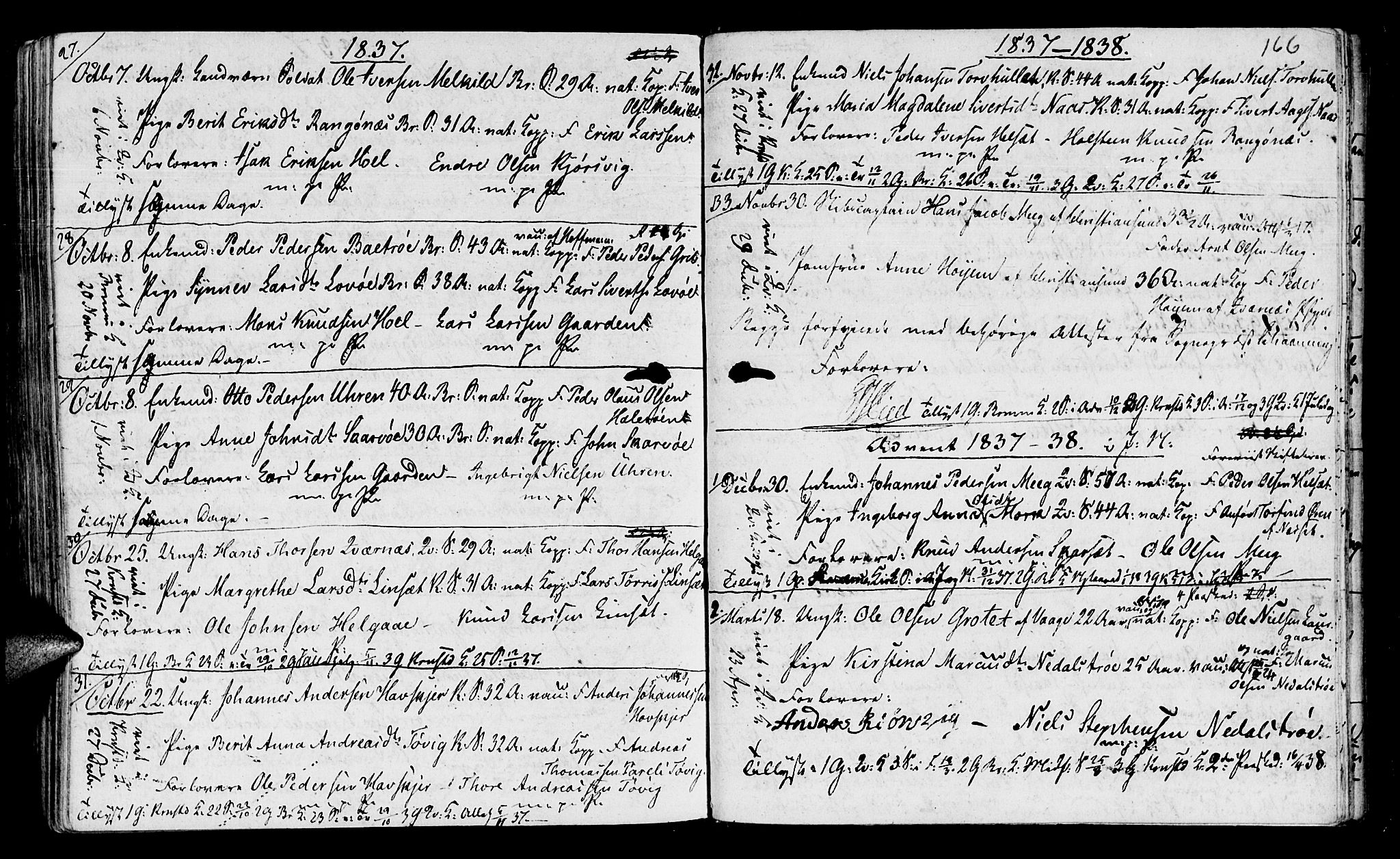 Ministerialprotokoller, klokkerbøker og fødselsregistre - Møre og Romsdal, AV/SAT-A-1454/568/L0795: Ministerialbok nr. 568A04, 1802-1845, s. 166