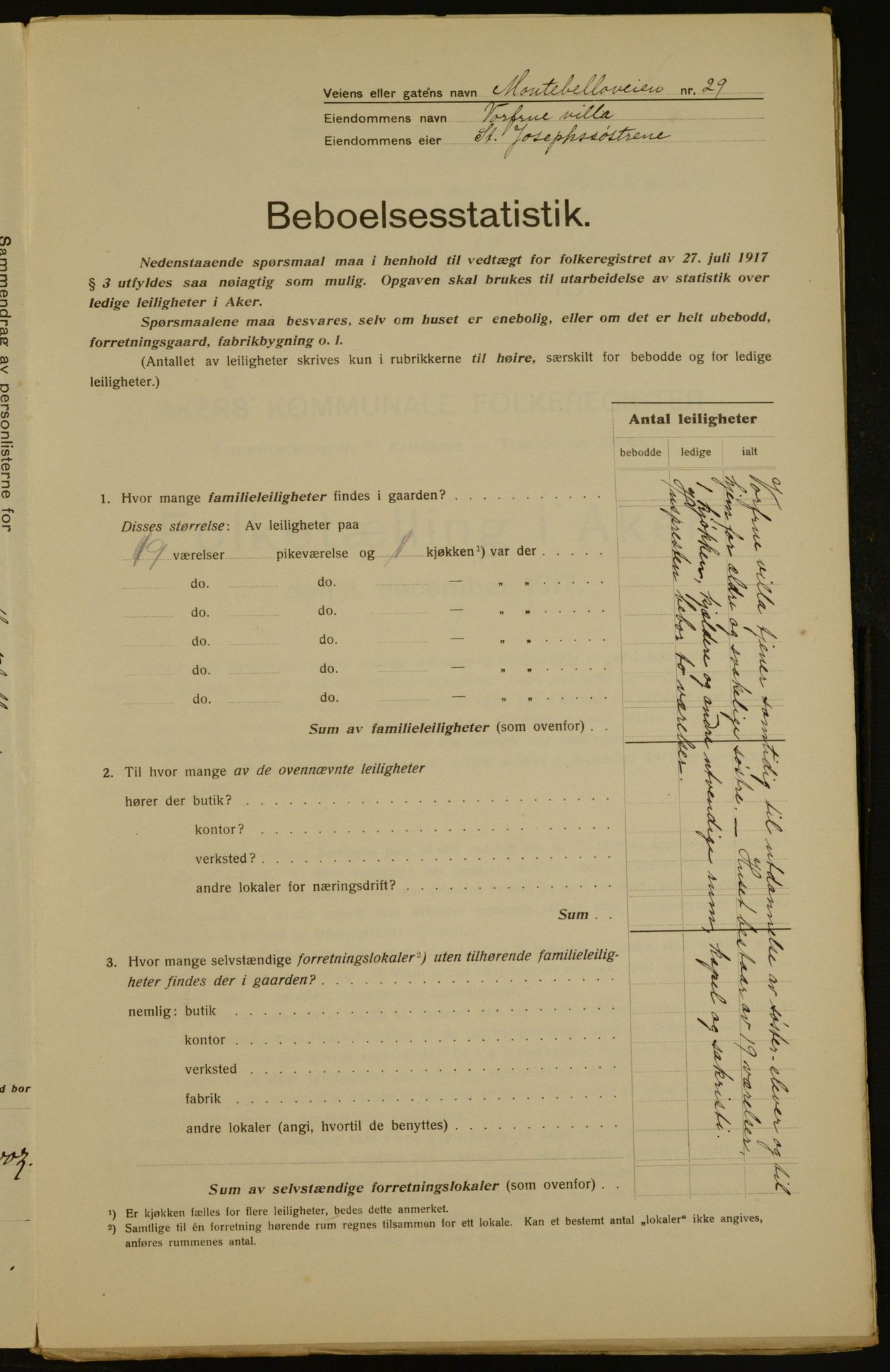 OBA, Kommunal folketelling 1.12.1917 for Aker, 1917, s. 4265