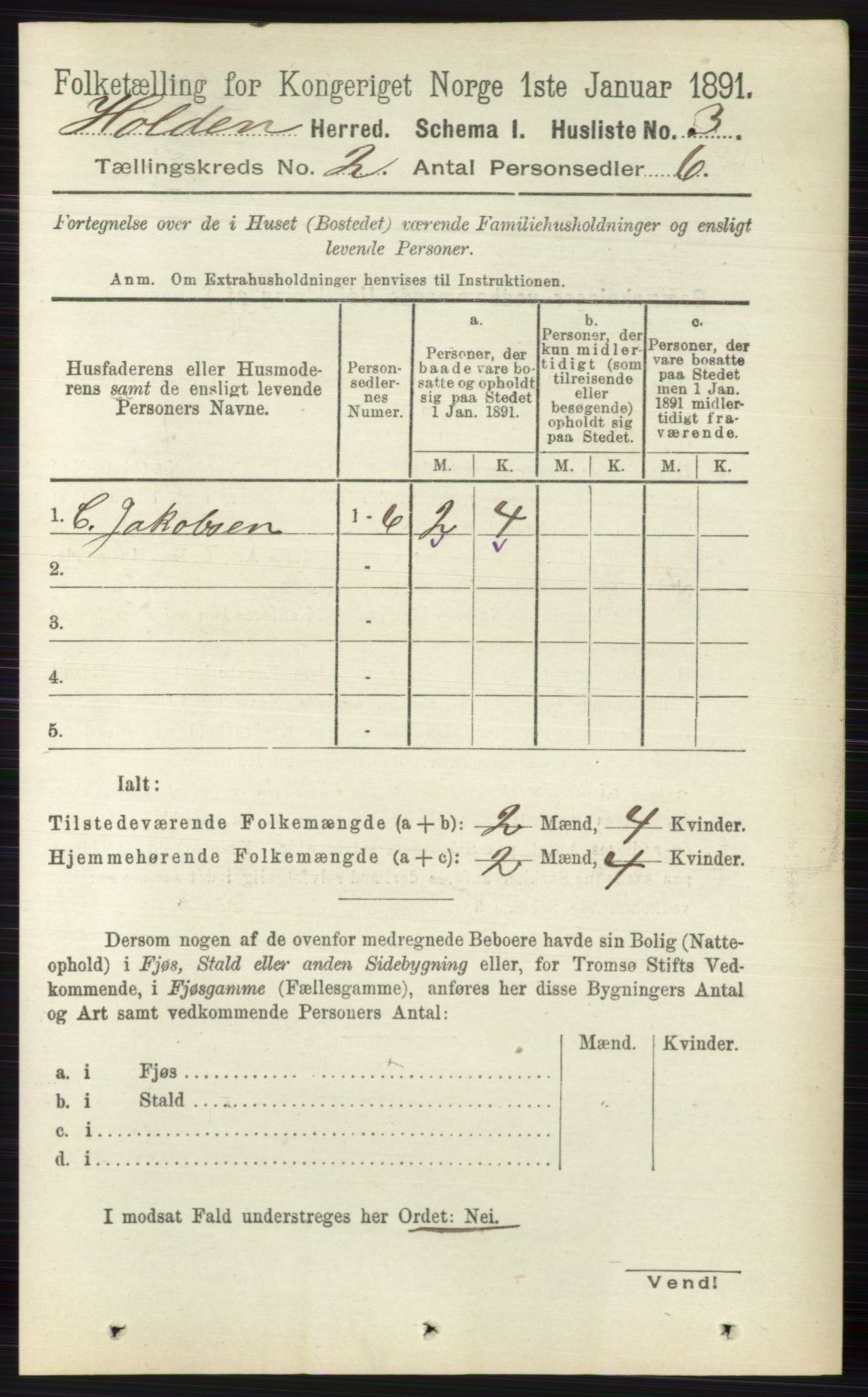 RA, Folketelling 1891 for 0819 Holla herred, 1891, s. 624