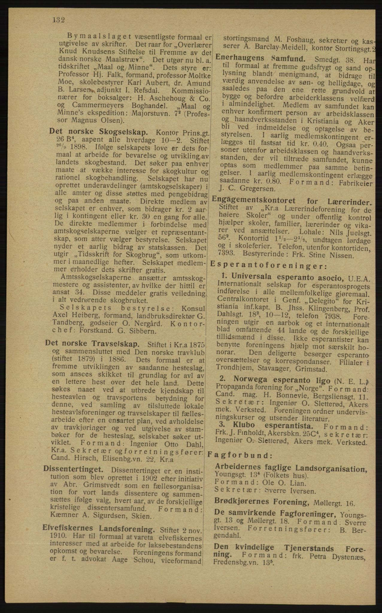 Kristiania/Oslo adressebok, PUBL/-, 1913, s. 134