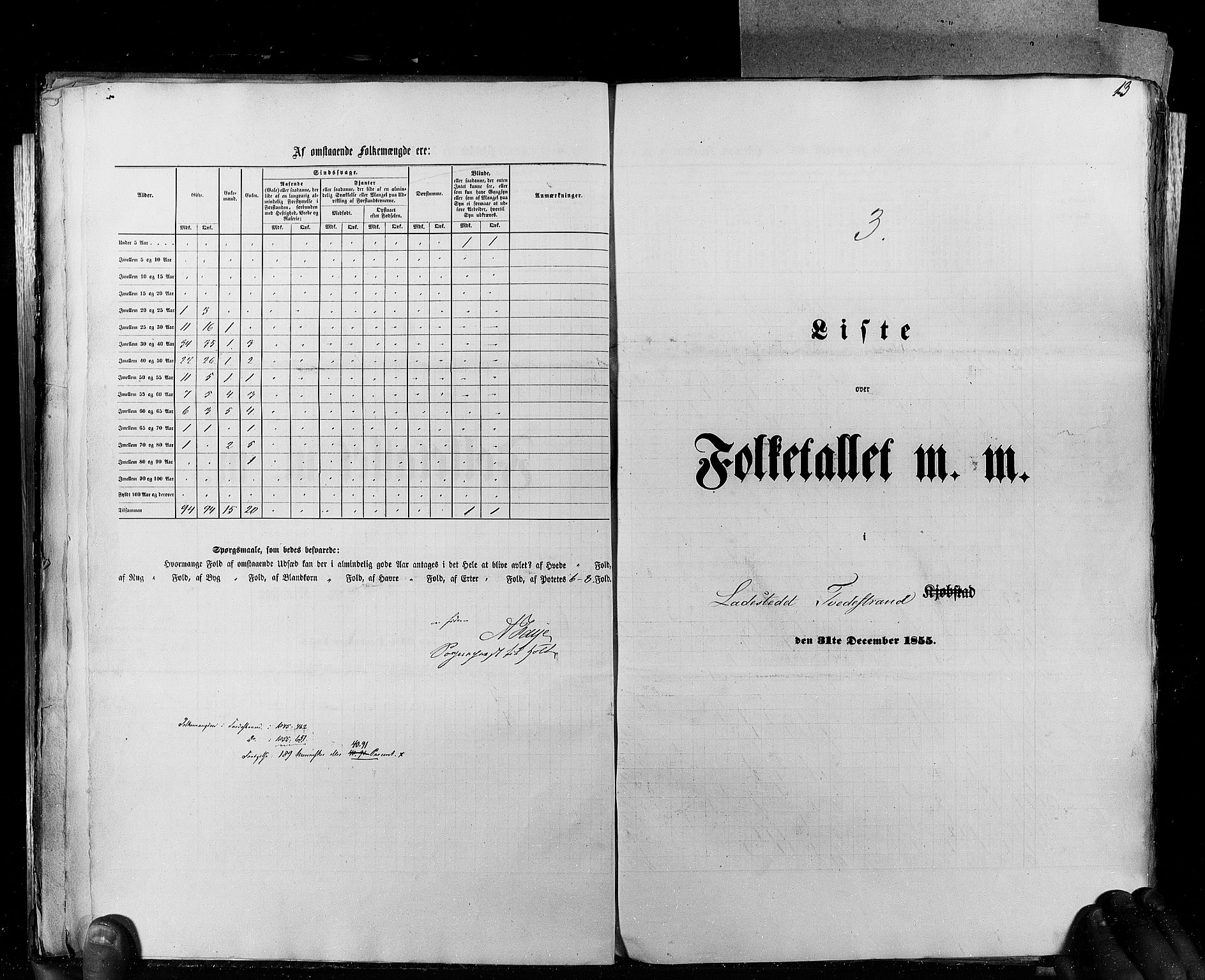 RA, Folketellingen 1855, bind 8: Kjøpsteder og ladesteder: Risør-Vadsø, 1855, s. 13