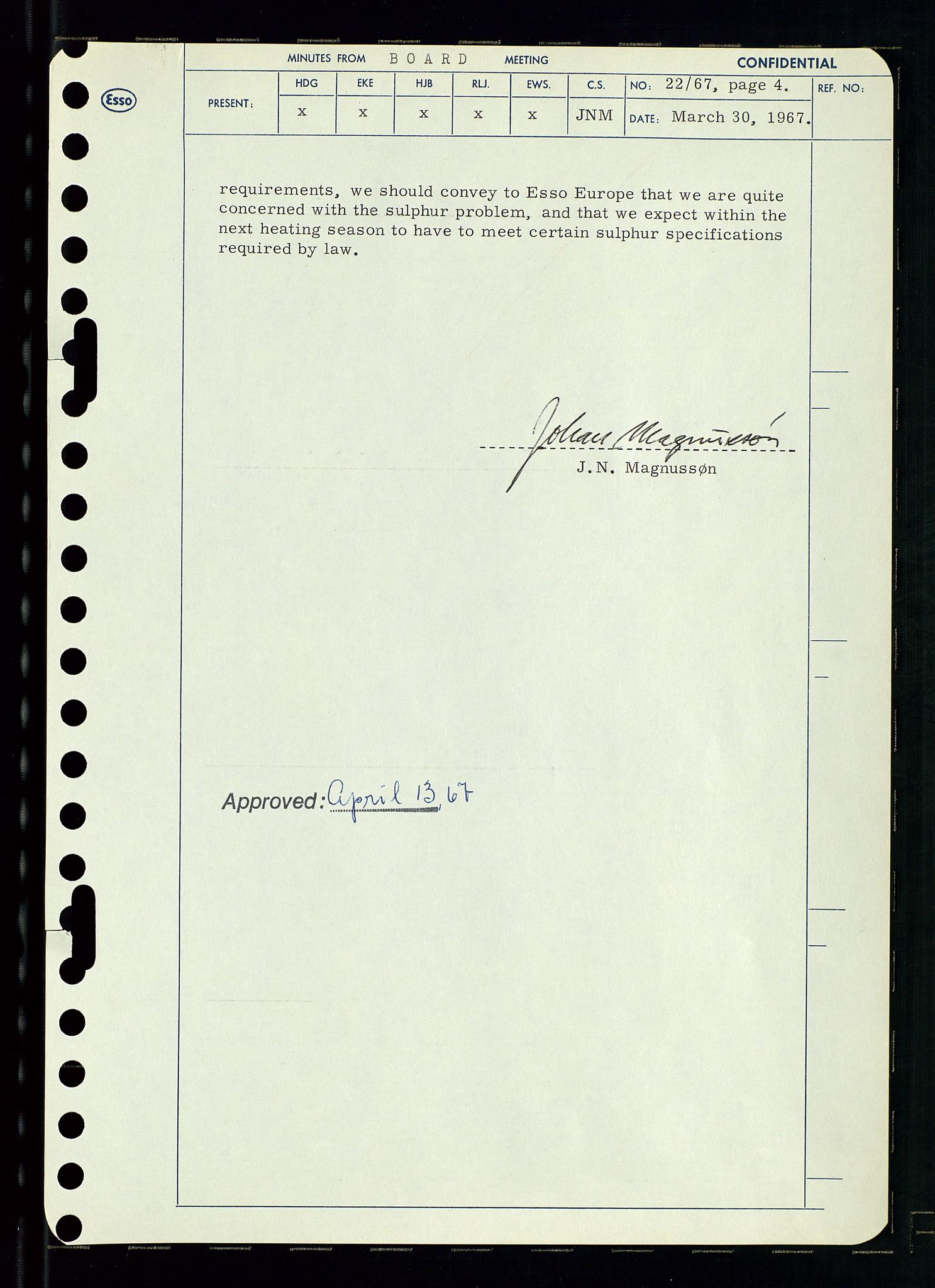 Pa 0982 - Esso Norge A/S, AV/SAST-A-100448/A/Aa/L0002/0003: Den administrerende direksjon Board minutes (styrereferater) / Den administrerende direksjon Board minutes (styrereferater), 1967, s. 48
