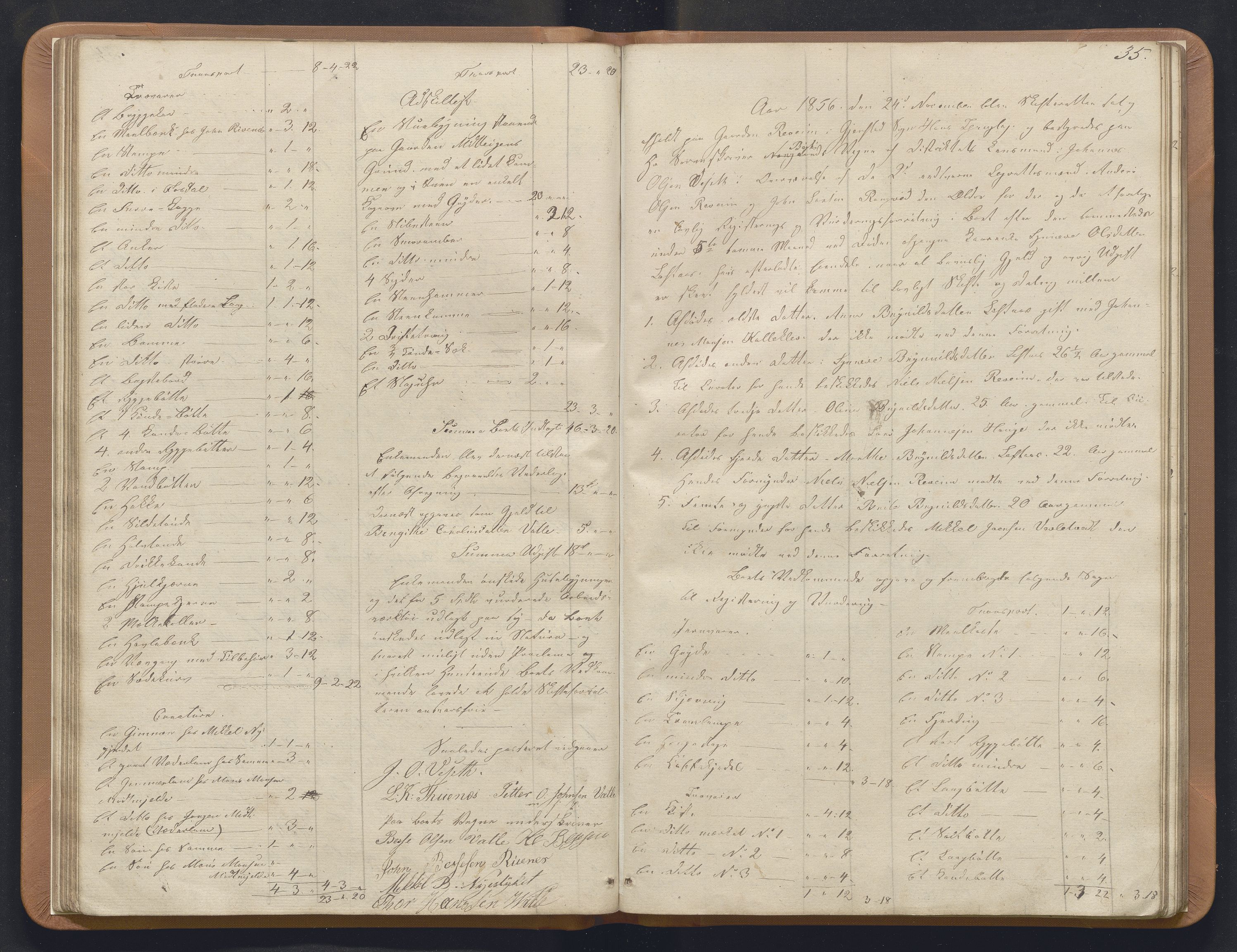 Nordhordland sorenskrivar, AV/SAB-A-2901/1/H/Hb/L0009: Registreringsprotokollar, 1855-1859, s. 35