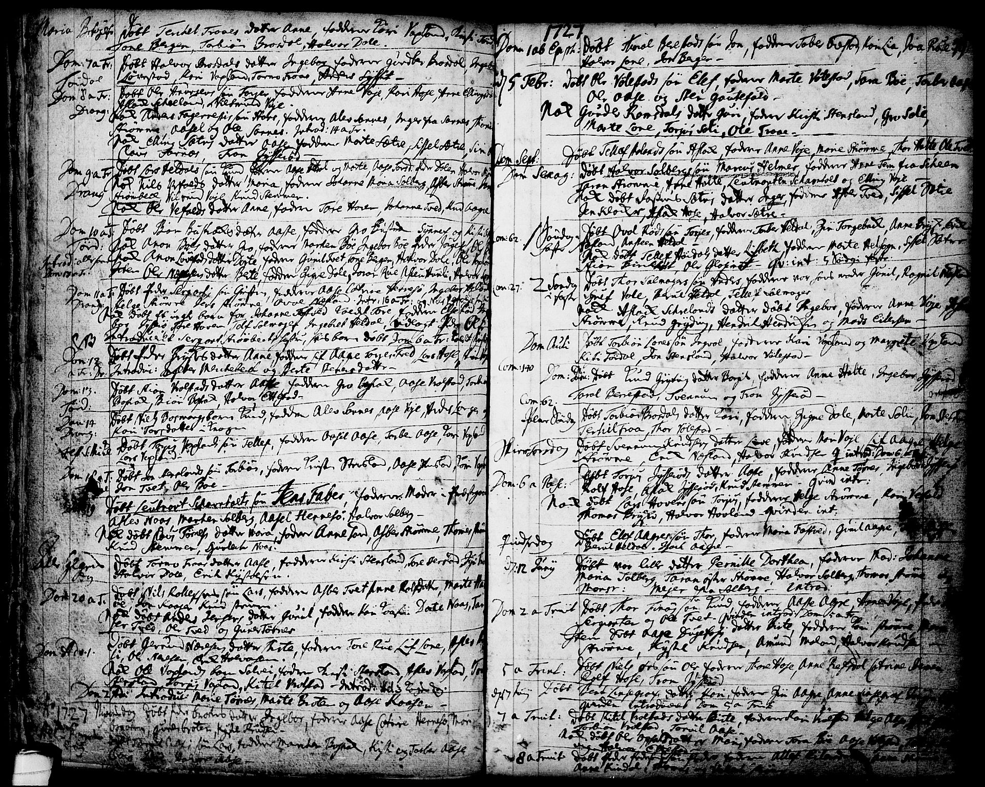 Drangedal kirkebøker, AV/SAKO-A-258/F/Fa/L0001: Ministerialbok nr. 1, 1697-1767, s. 49