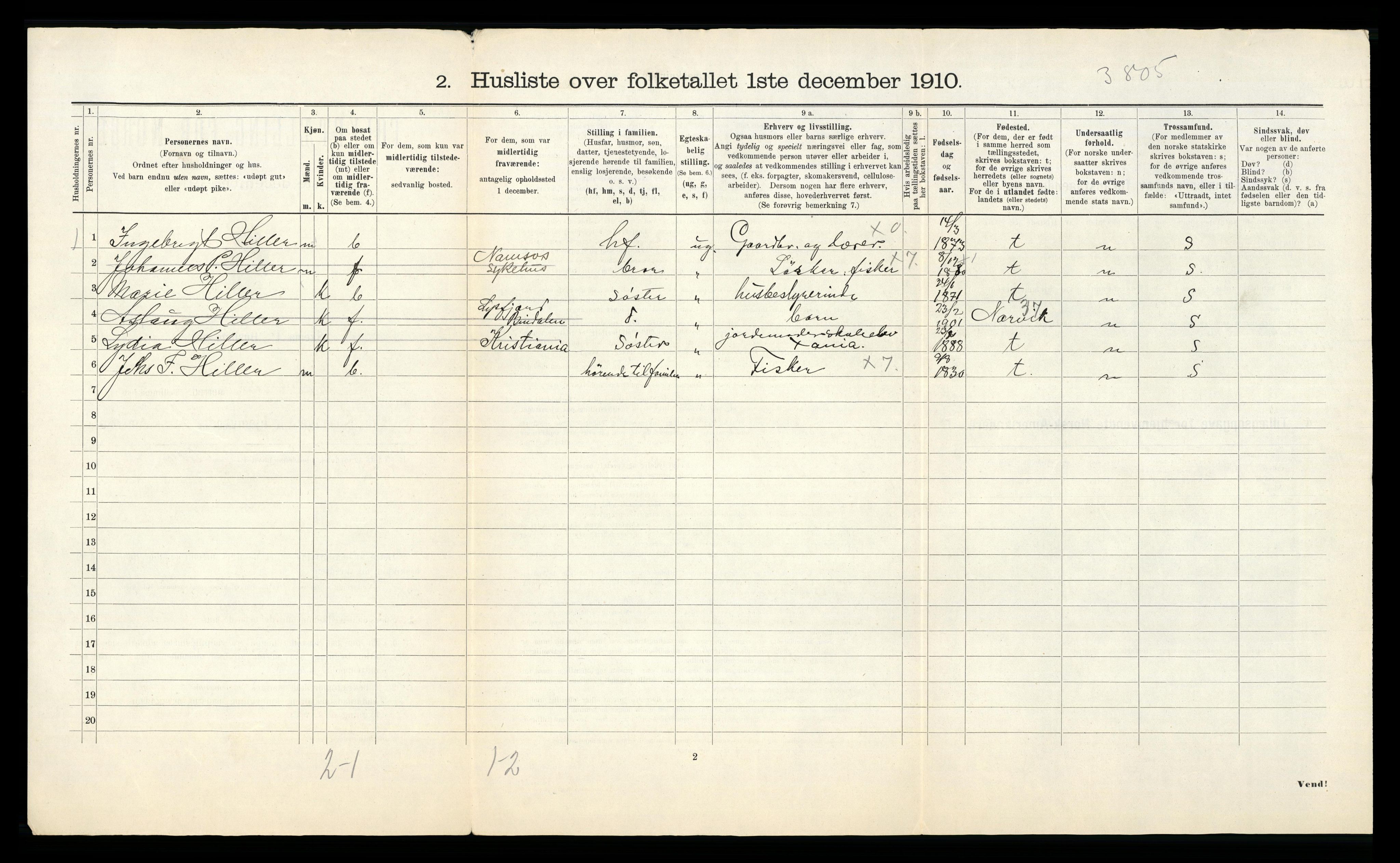 RA, Folketelling 1910 for 1754 Gravvik herred, 1910, s. 26