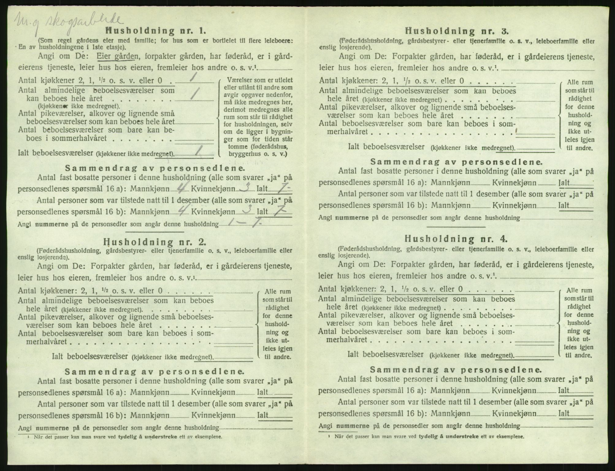 SAH, Folketelling 1920 for 0536 Søndre Land herred, 1920, s. 50