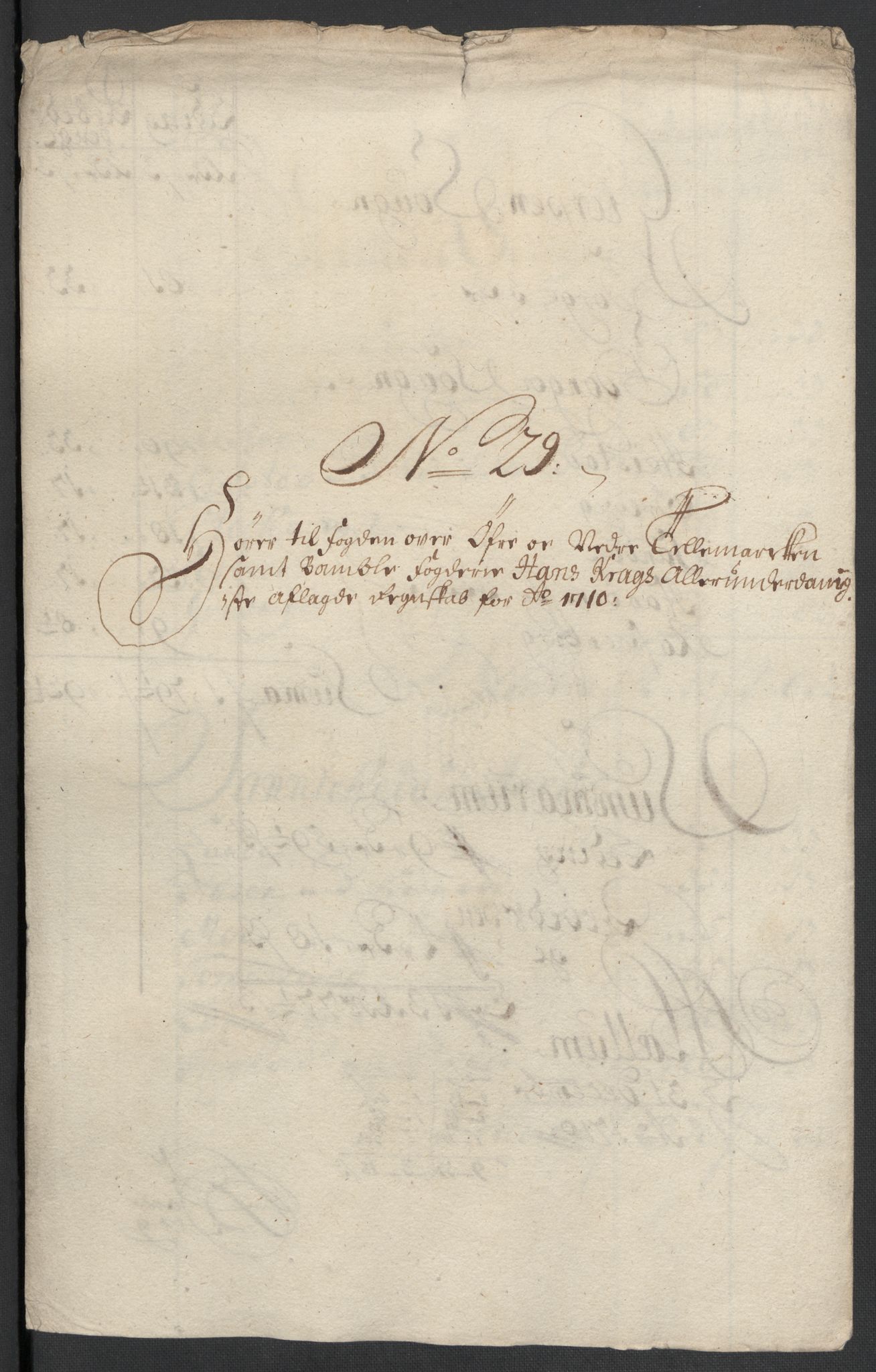 Rentekammeret inntil 1814, Reviderte regnskaper, Fogderegnskap, AV/RA-EA-4092/R36/L2119: Fogderegnskap Øvre og Nedre Telemark og Bamble, 1710, s. 156