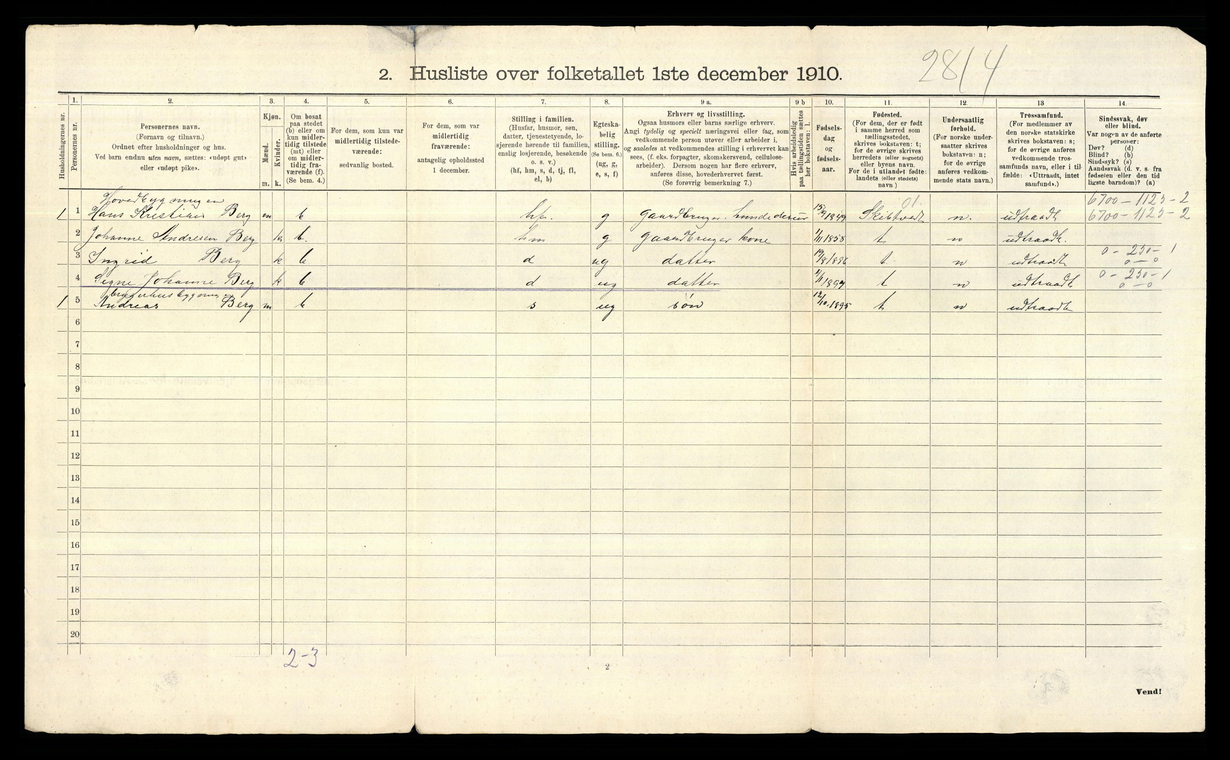 RA, Folketelling 1910 for 0211 Vestby herred, 1910, s. 30