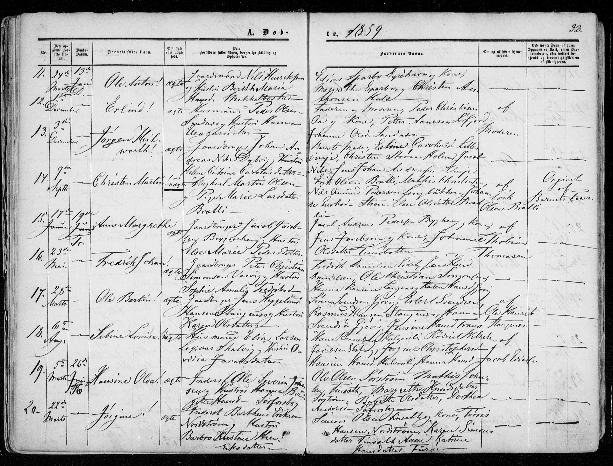 Tranøy sokneprestkontor, AV/SATØ-S-1313/I/Ia/Iaa/L0007kirke: Ministerialbok nr. 7, 1856-1866, s. 32