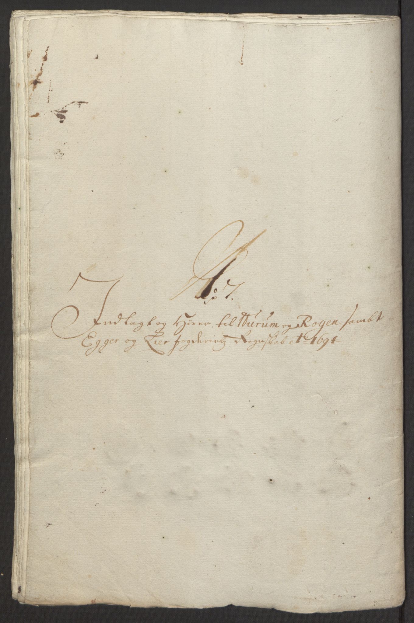 Rentekammeret inntil 1814, Reviderte regnskaper, Fogderegnskap, RA/EA-4092/R30/L1694: Fogderegnskap Hurum, Røyken, Eiker og Lier, 1694-1696, s. 105