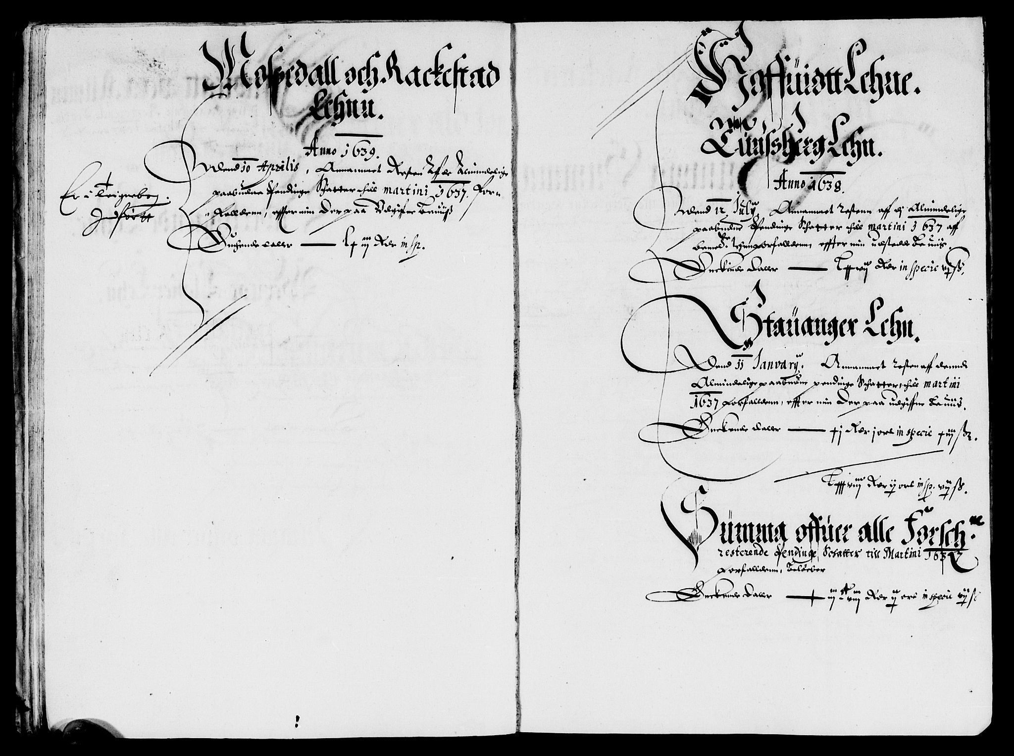 Rentekammeret inntil 1814, Reviderte regnskaper, Lensregnskaper, AV/RA-EA-5023/R/Rb/Rba/L0140: Akershus len, 1638