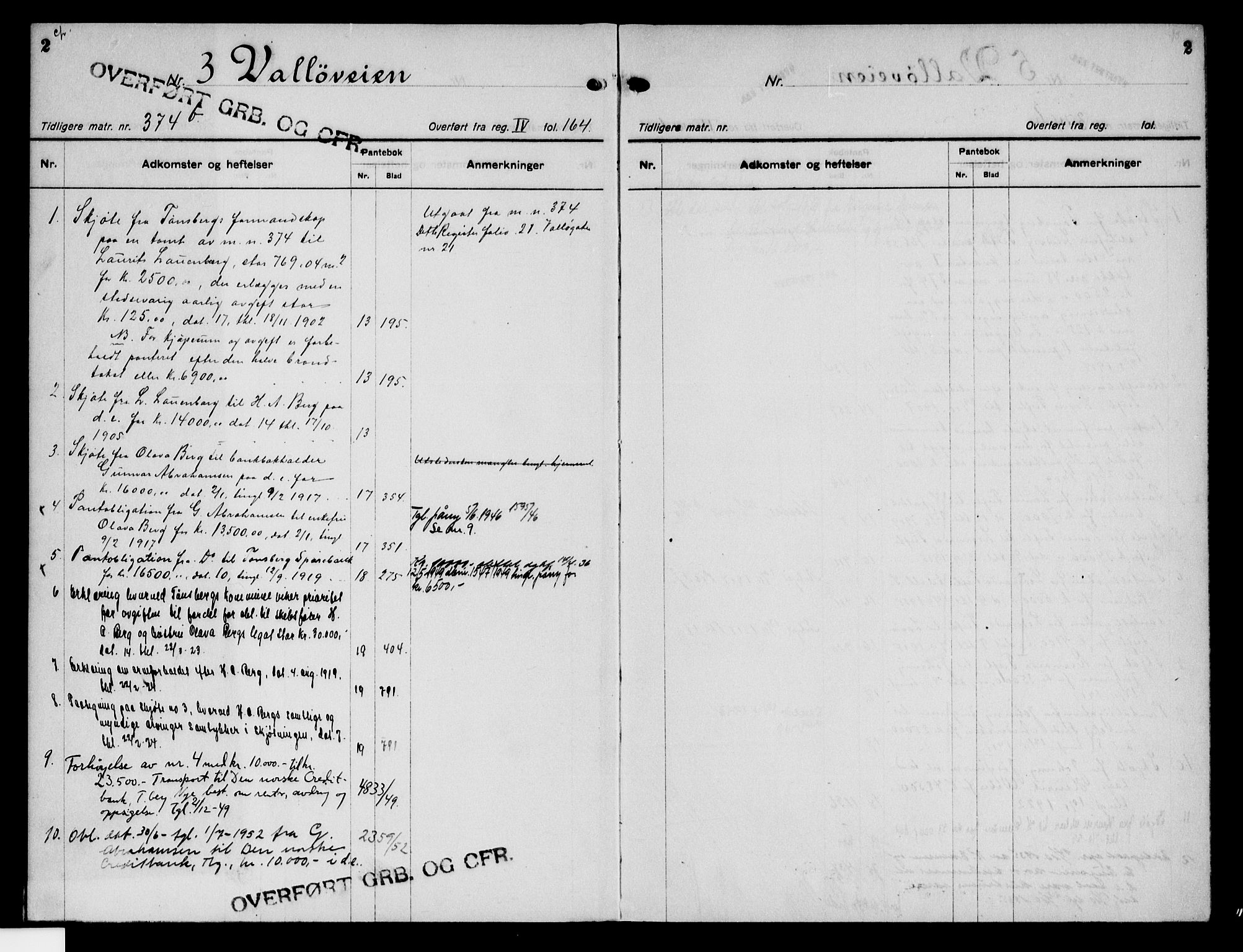 Tønsberg byfogd, SAKO/A-224/G/Gb/Gba/Gbac/L0007: Panteregister nr. III 7, s. 2