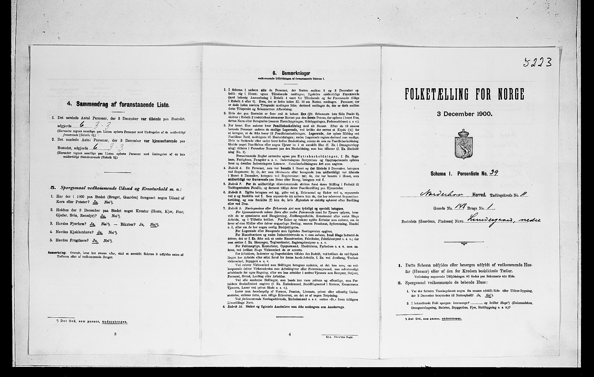 RA, Folketelling 1900 for 0613 Norderhov herred, 1900, s. 2540