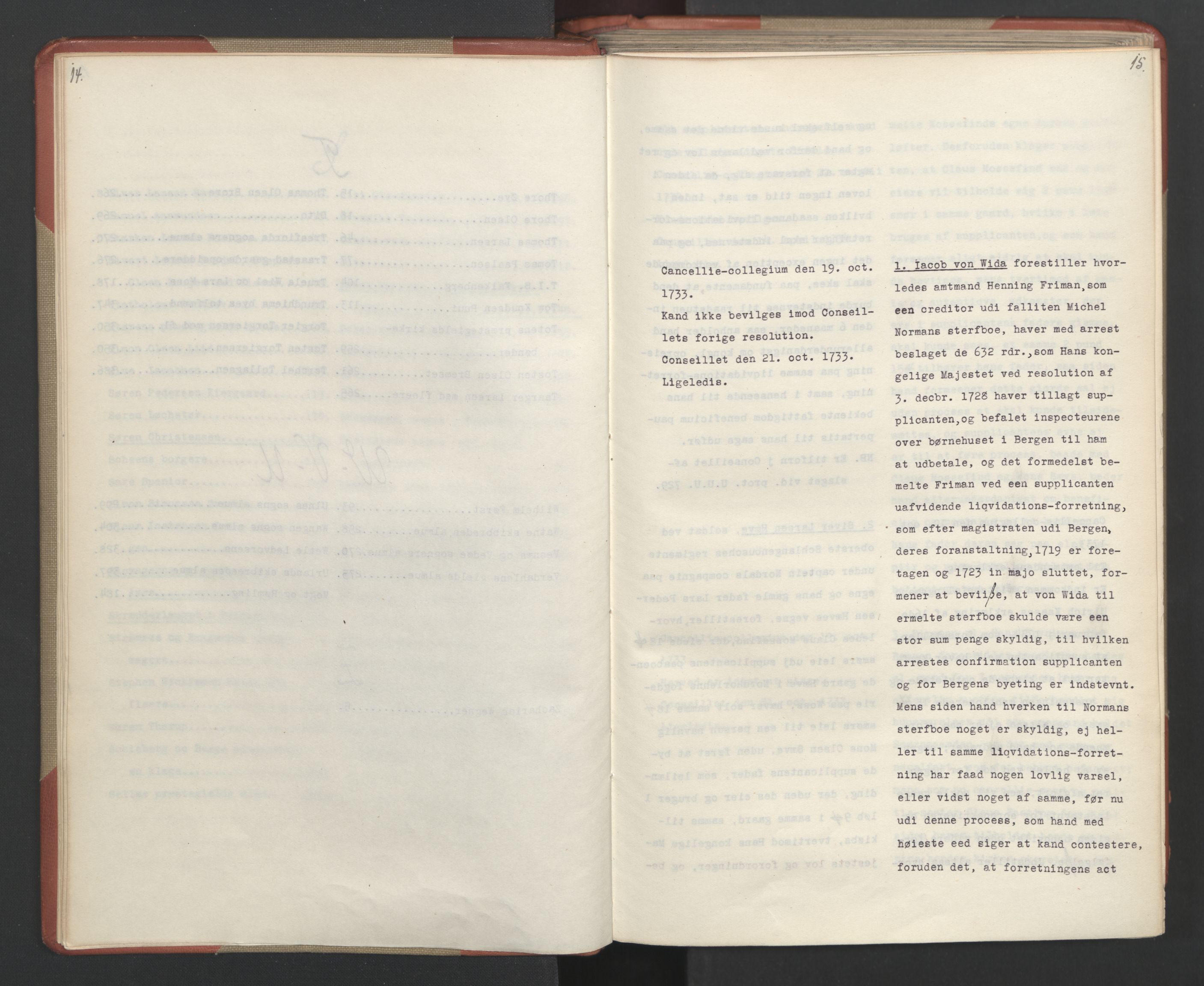 Avskriftsamlingen, RA/EA-4022/F/Fa/L0097: Supplikker mottatt under Norgesreisen, 1733, s. 11