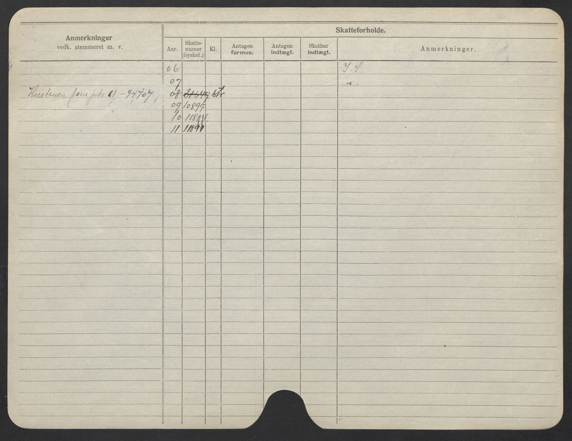 Oslo folkeregister, Registerkort, SAO/A-11715/F/Fa/Fac/L0025: Kvinner, 1906-1914, s. 1201b
