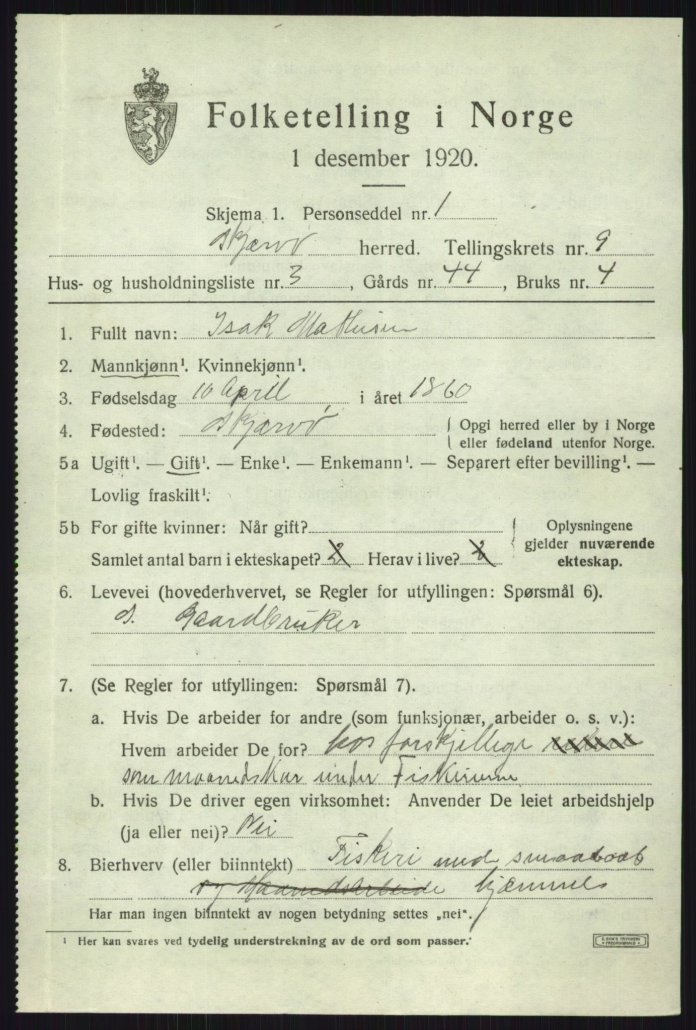 SATØ, Folketelling 1920 for 1941 Skjervøy herred, 1920, s. 5137