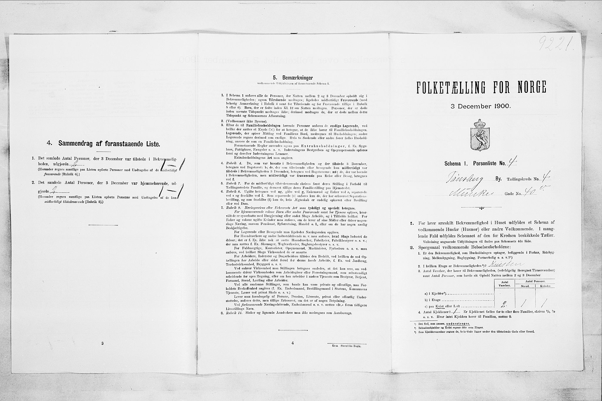 RA, Folketelling 1900 for 0705 Tønsberg kjøpstad, 1900, s. 699