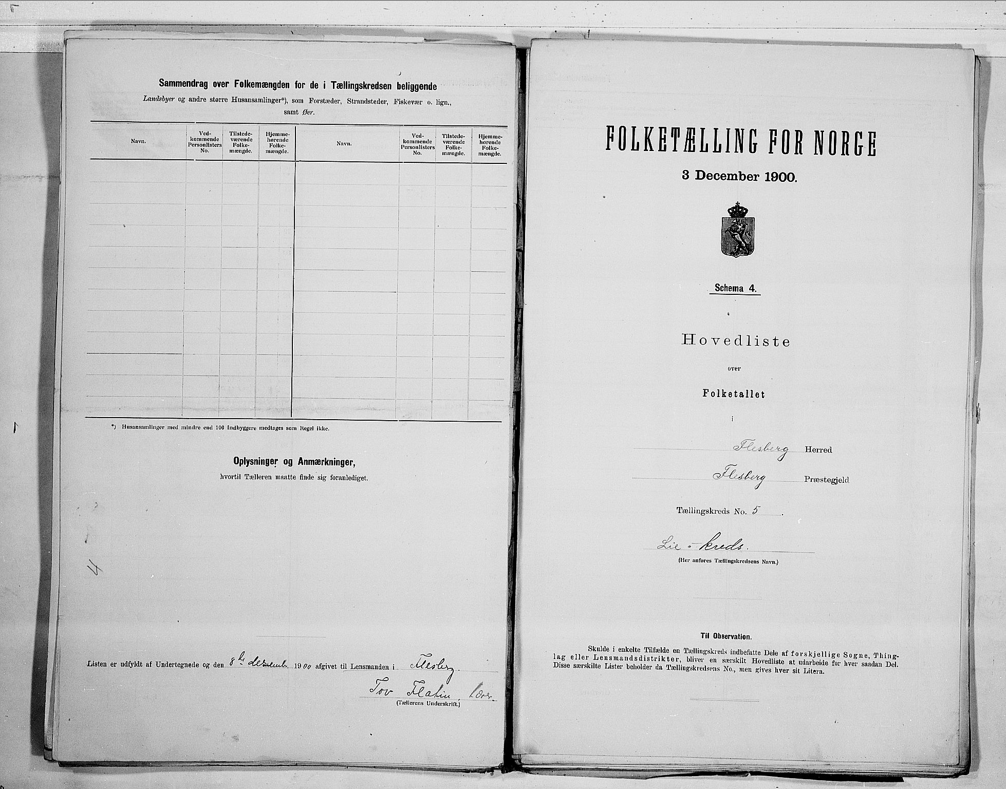 RA, Folketelling 1900 for 0631 Flesberg herred, 1900, s. 12