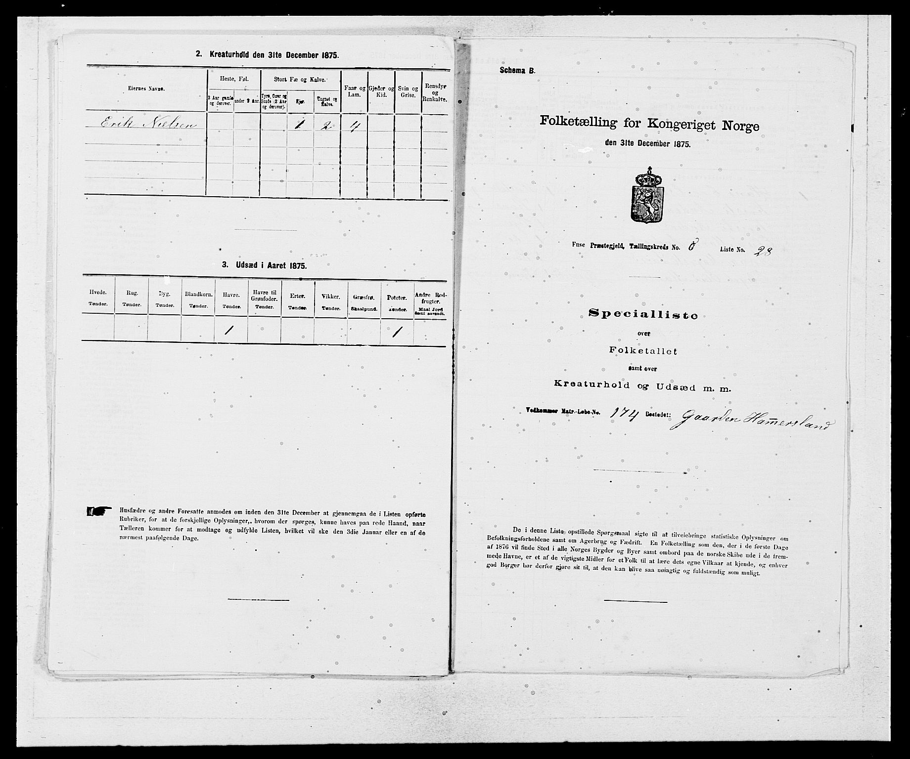 SAB, Folketelling 1875 for 1241P Fusa prestegjeld, 1875, s. 580