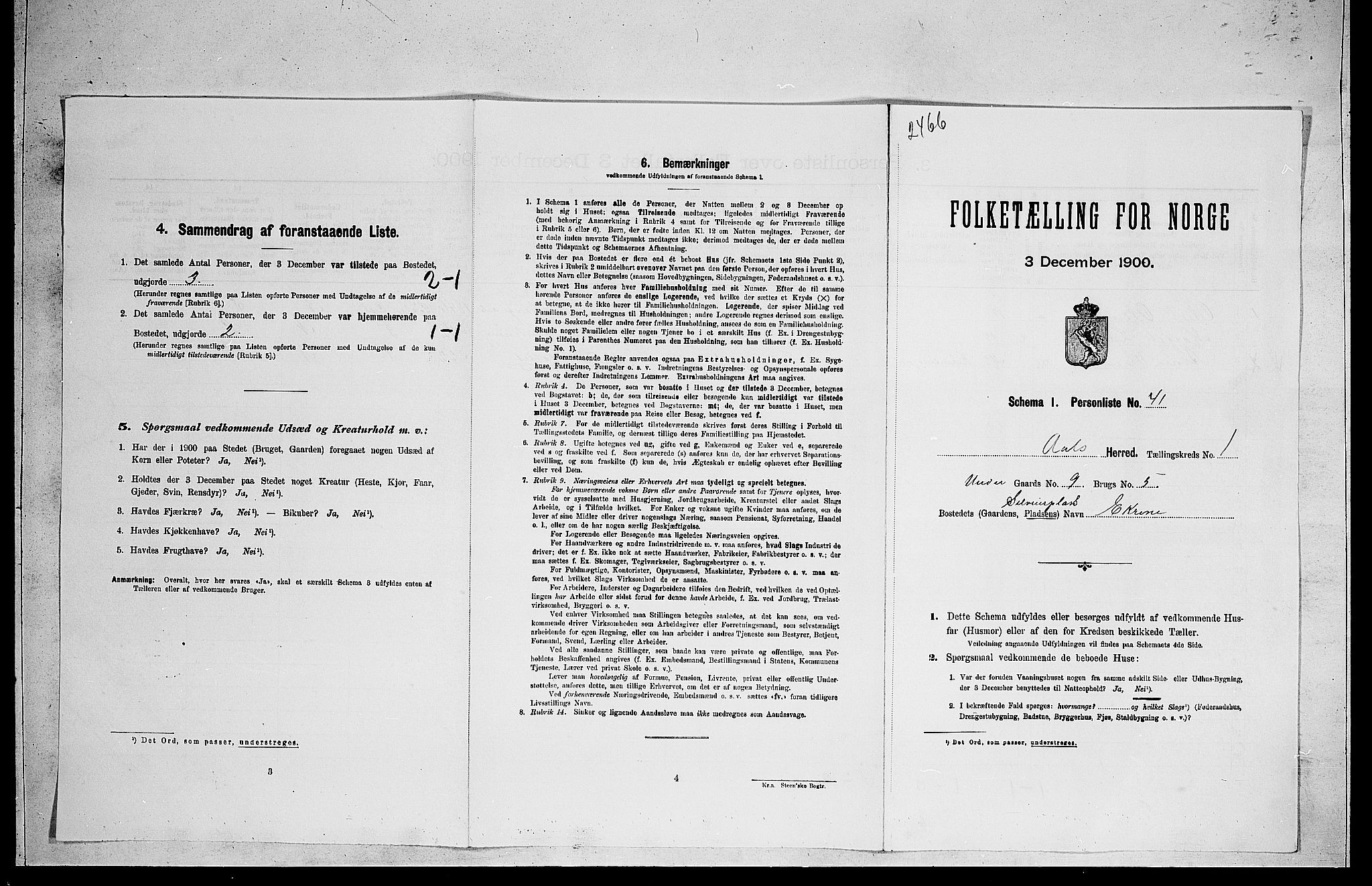 RA, Folketelling 1900 for 0619 Ål herred, 1900, s. 187