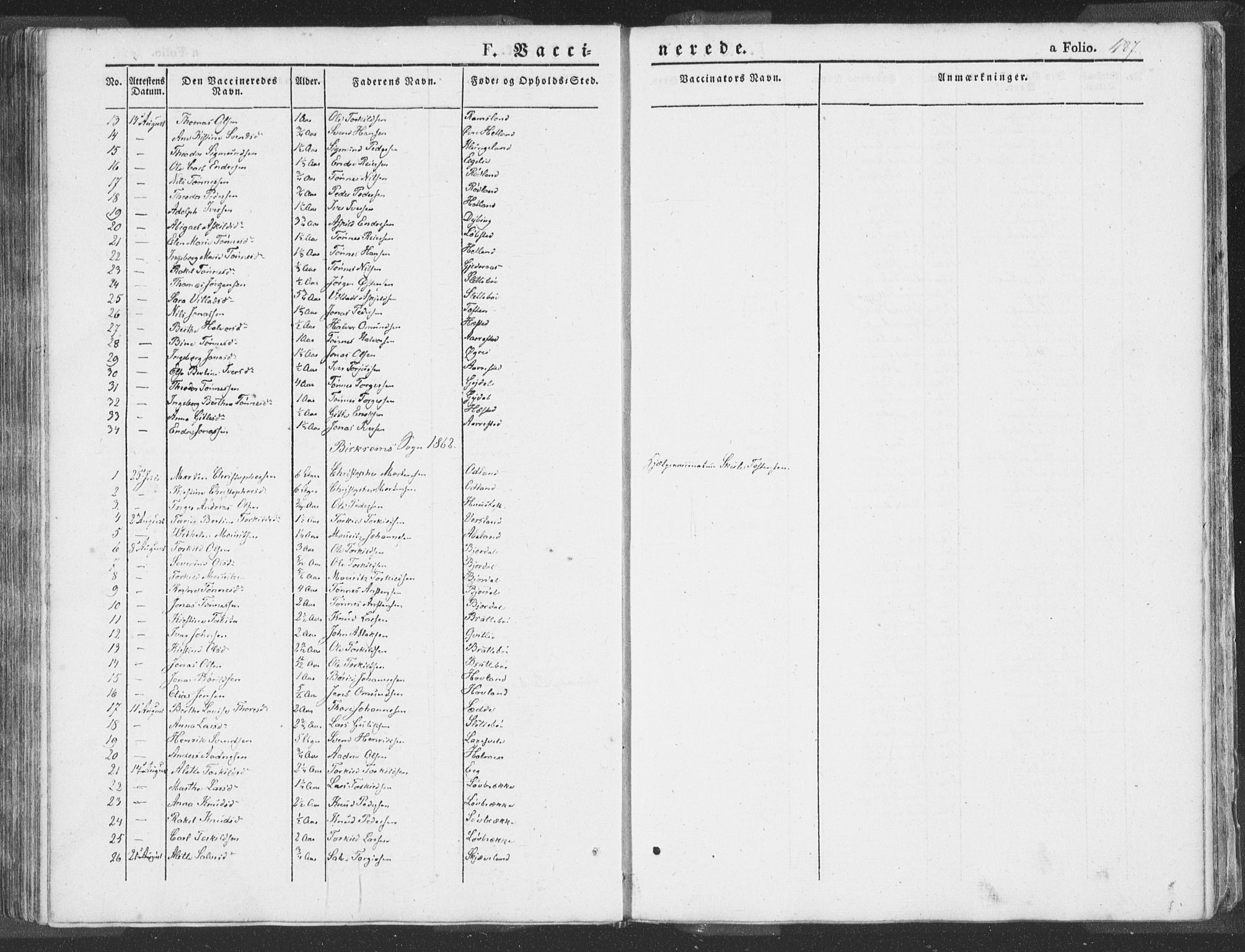 Helleland sokneprestkontor, AV/SAST-A-101810: Ministerialbok nr. A 6.2, 1834-1863, s. 487