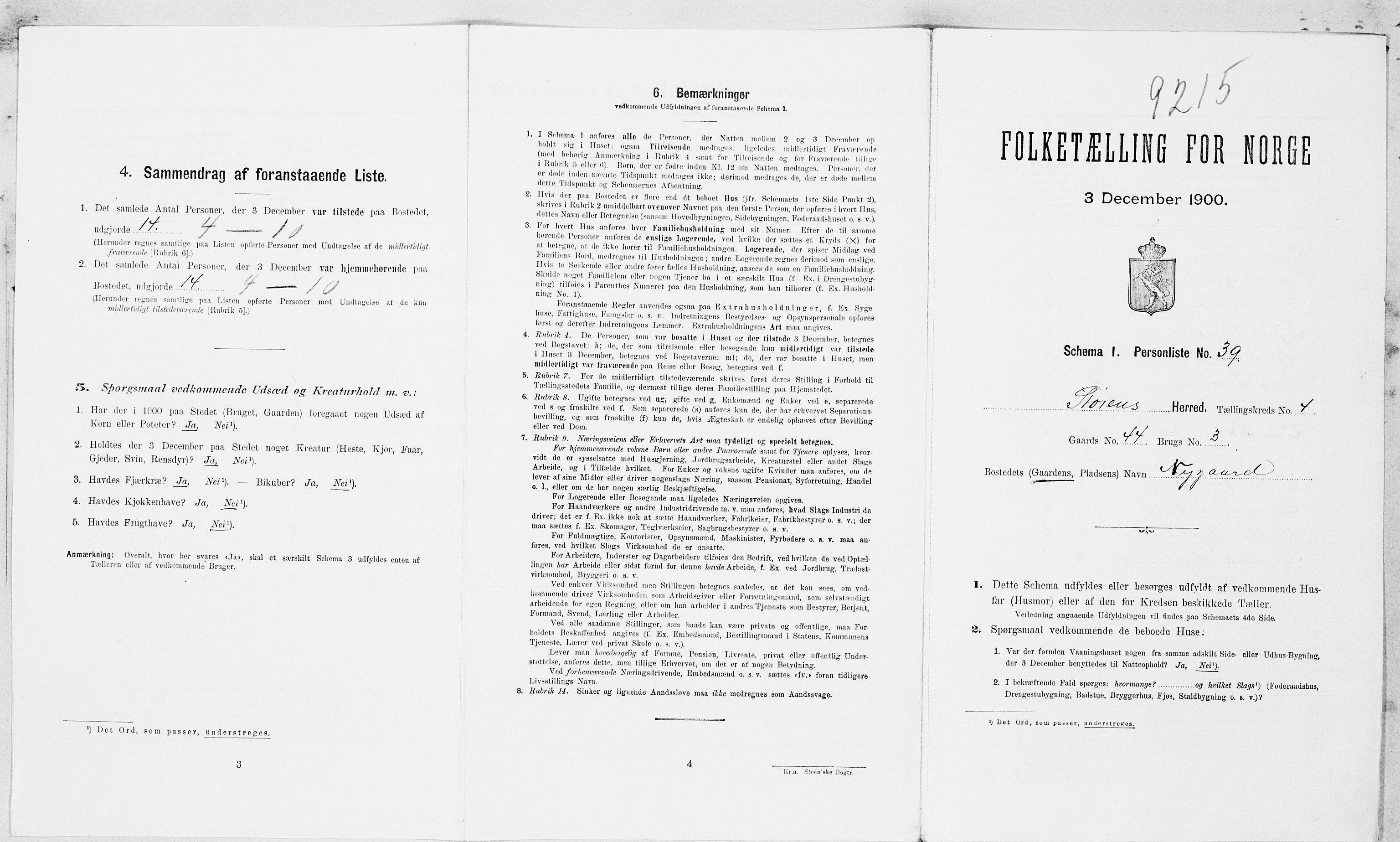 SAT, Folketelling 1900 for 1648 Støren herred, 1900, s. 391