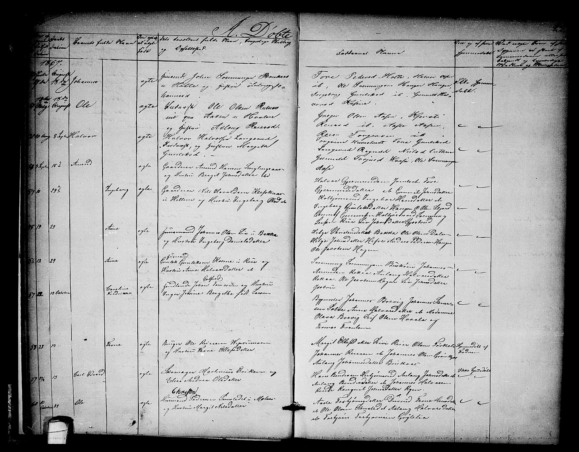Heddal kirkebøker, AV/SAKO-A-268/G/Ga/L0001: Klokkerbok nr. I 1, 1866-1878, s. 26-27