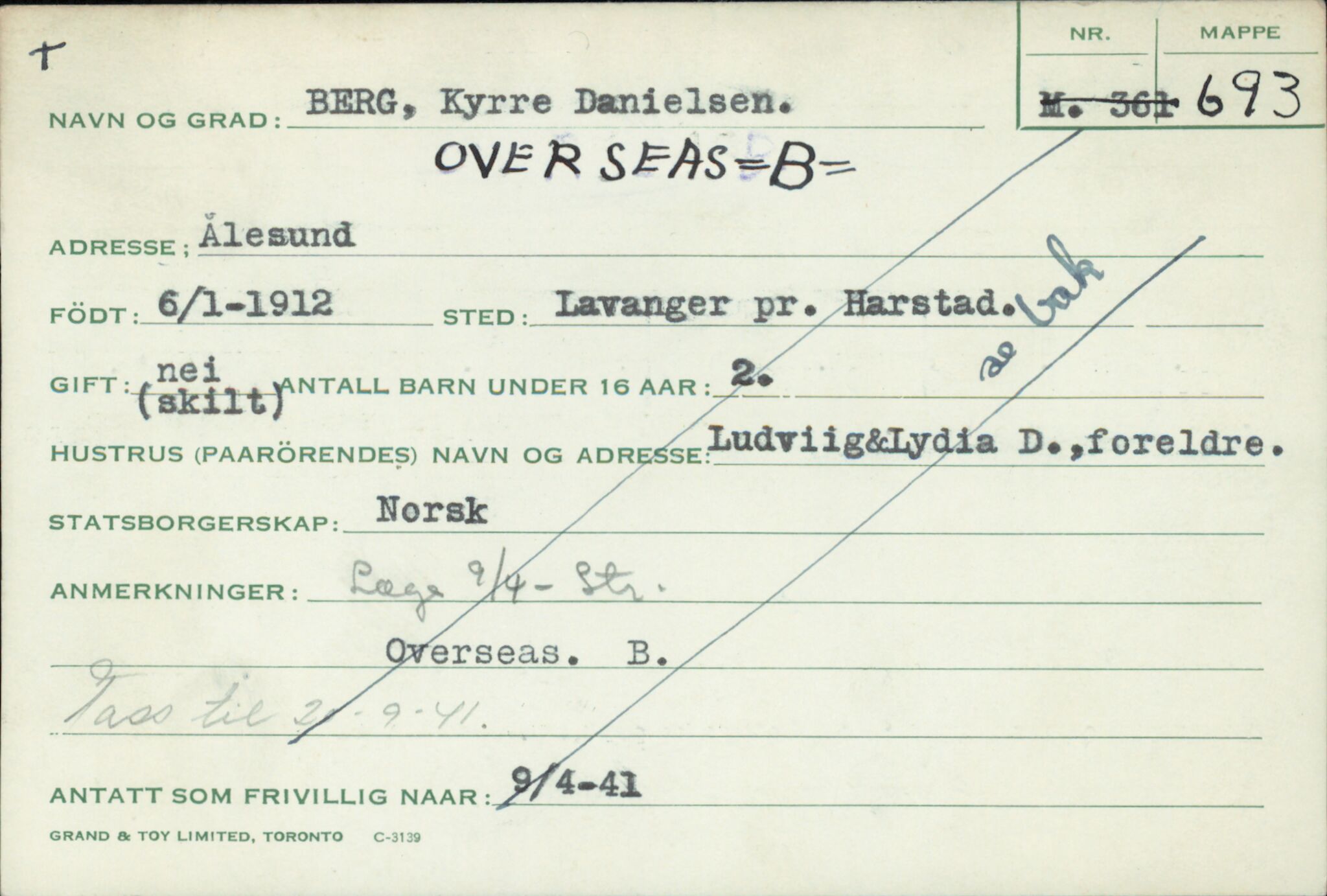 Forsvaret, Forsvarets overkommando/Luftforsvarsstaben, AV/RA-RAFA-4079/P/Pa/L0029: Personellpapirer, 1912, s. 122