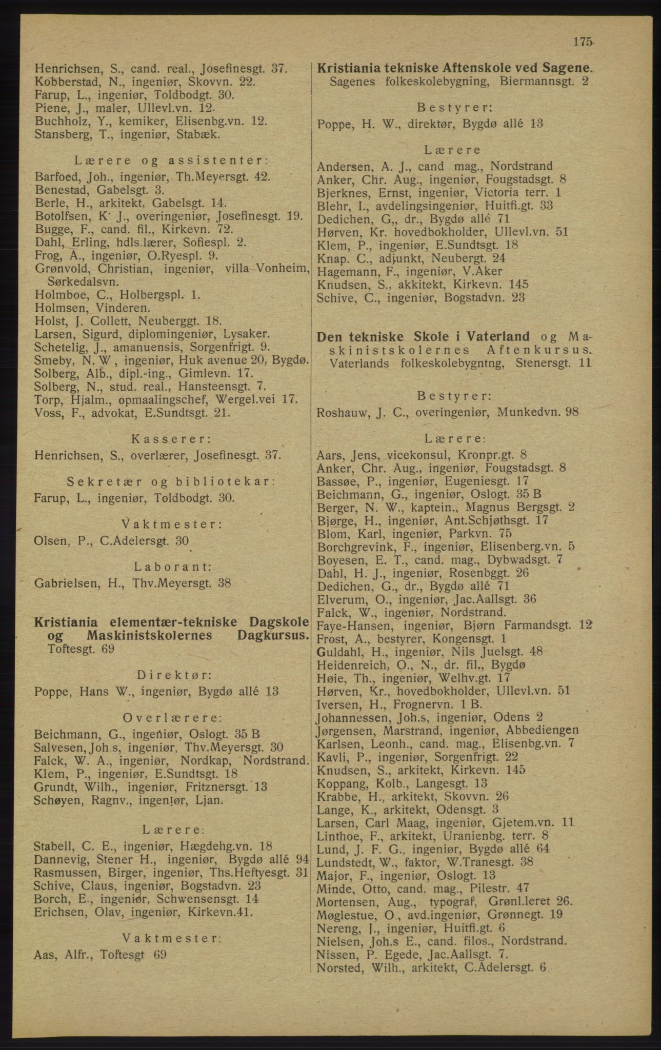 Kristiania/Oslo adressebok, PUBL/-, 1913, s. 177