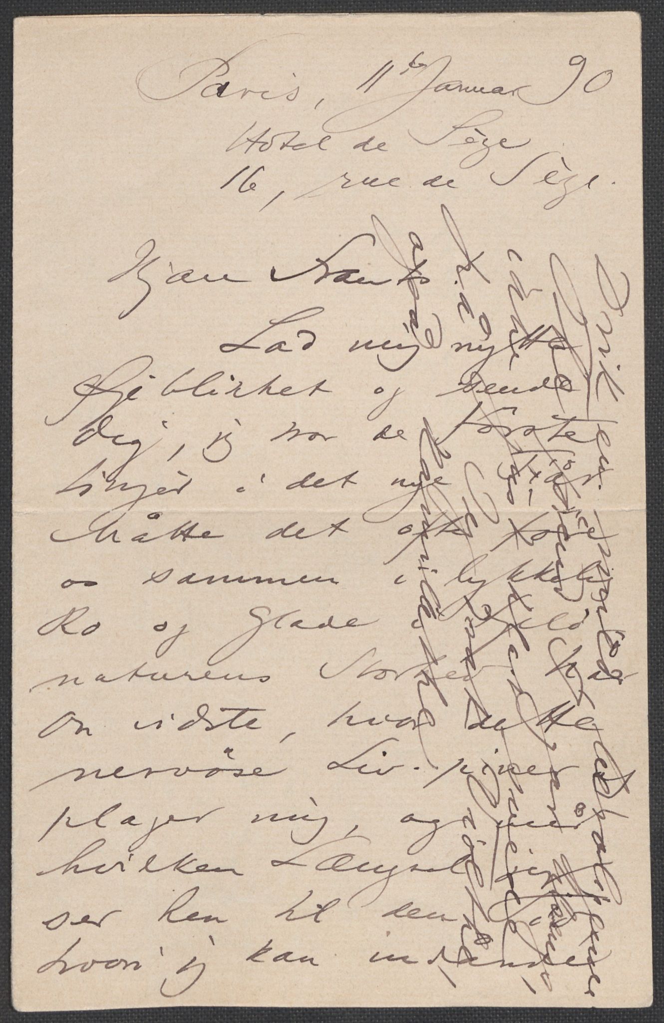 Beyer, Frants, RA/PA-0132/F/L0001: Brev fra Edvard Grieg til Frantz Beyer og "En del optegnelser som kan tjene til kommentar til brevene" av Marie Beyer, 1872-1907, s. 324