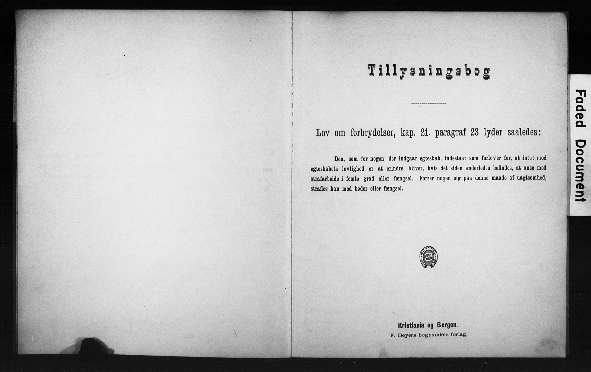 Hammerfest sokneprestkontor, AV/SATØ-S-1347/I/Ib/L0070/0004: Lysningsprotokoll nr. 70.4, 1896-1899