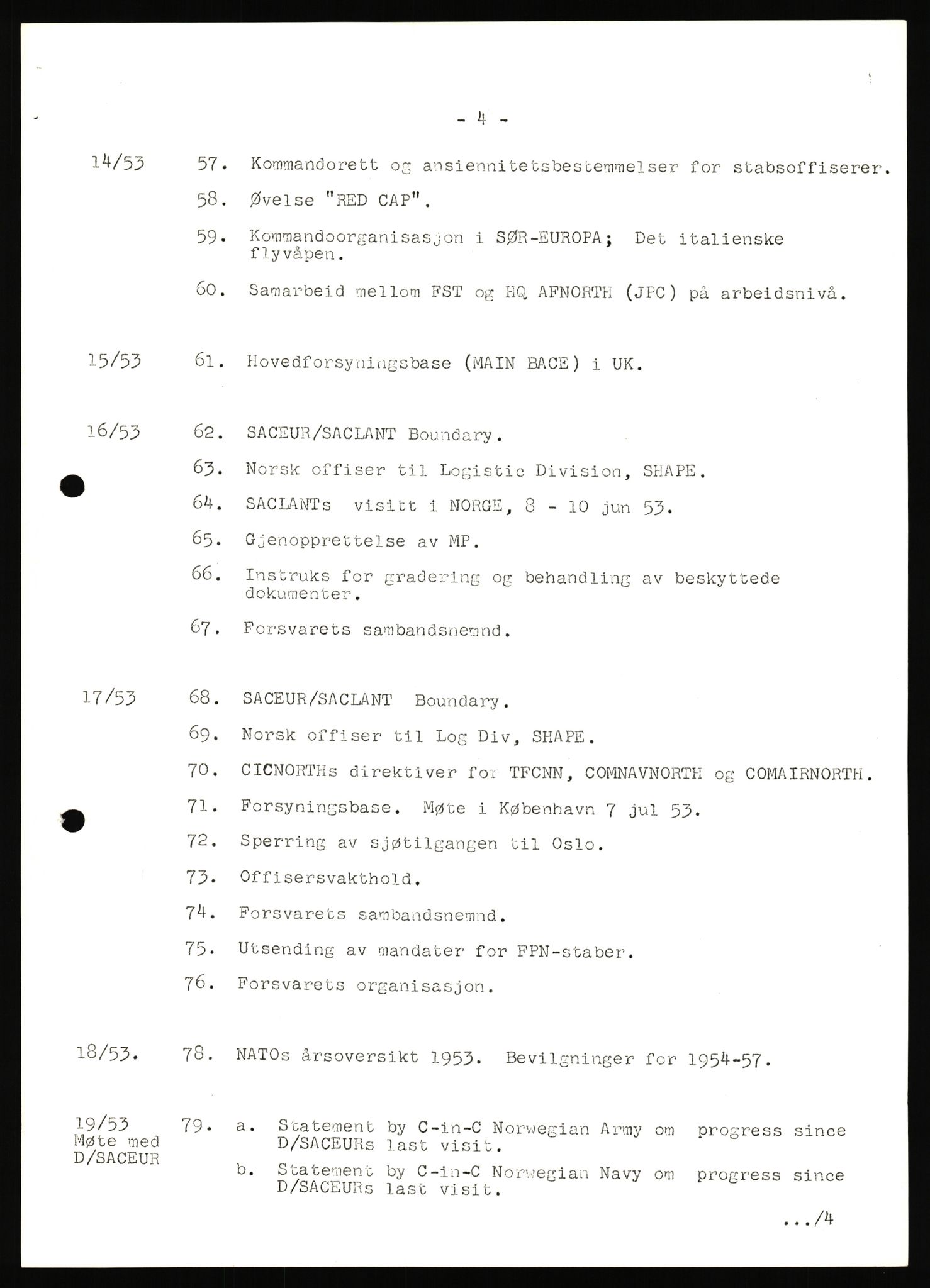 Forsvaret, Den sentrale sjefsnemnd, AV/RA-RAFA-6733, 1953-1956, s. 8