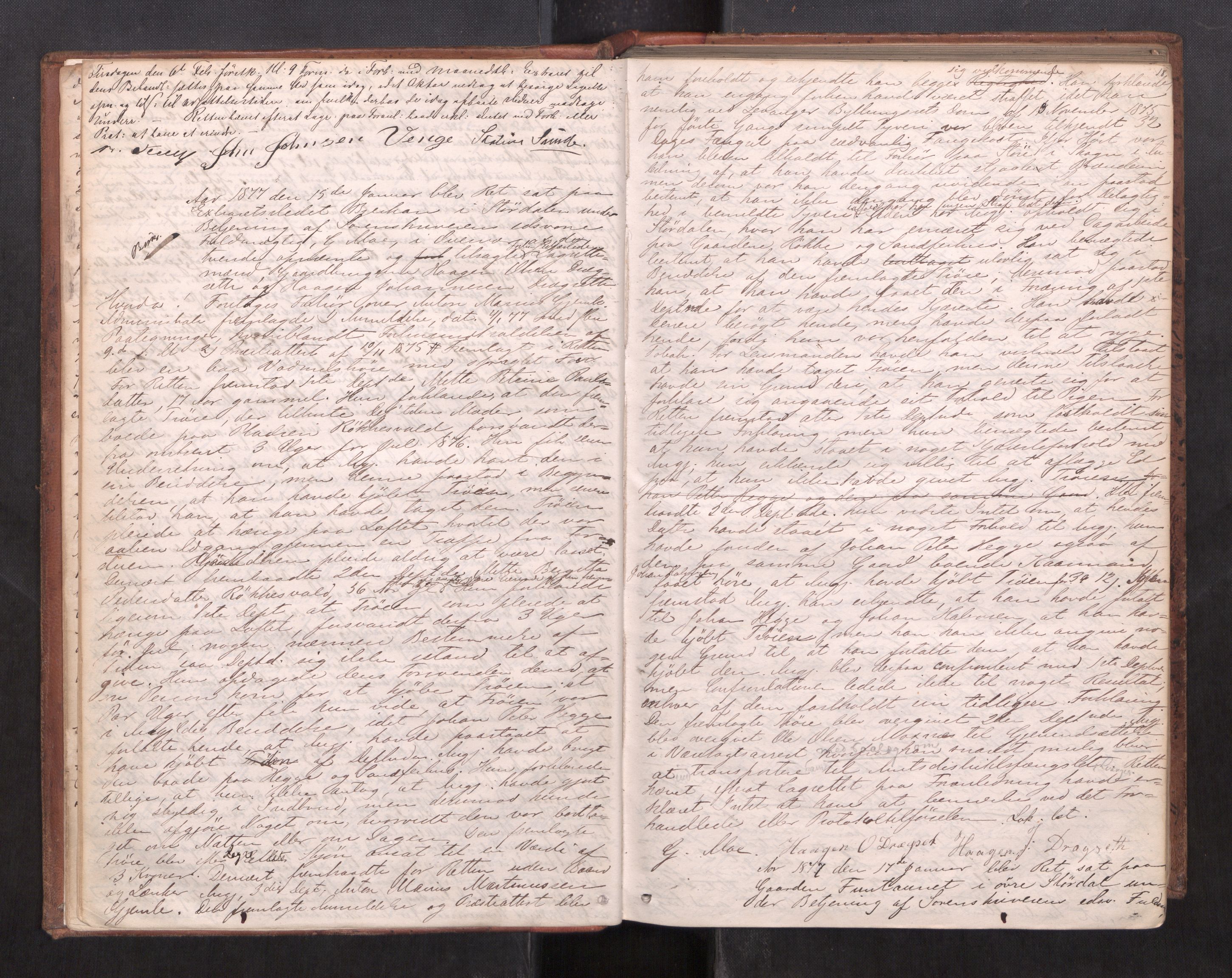 Stjør- og Verdal sorenskriveri, AV/SAT-A-4167/1/1/1B/L0029: Ekstrarettsprotokoll, 1876-1887, s. 17b-18a