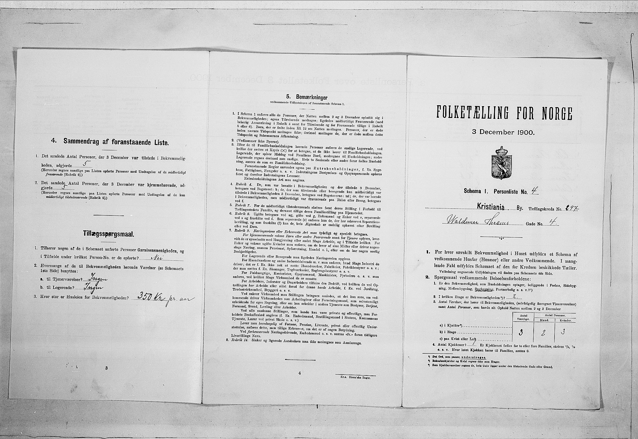 SAO, Folketelling 1900 for 0301 Kristiania kjøpstad, 1900, s. 110115