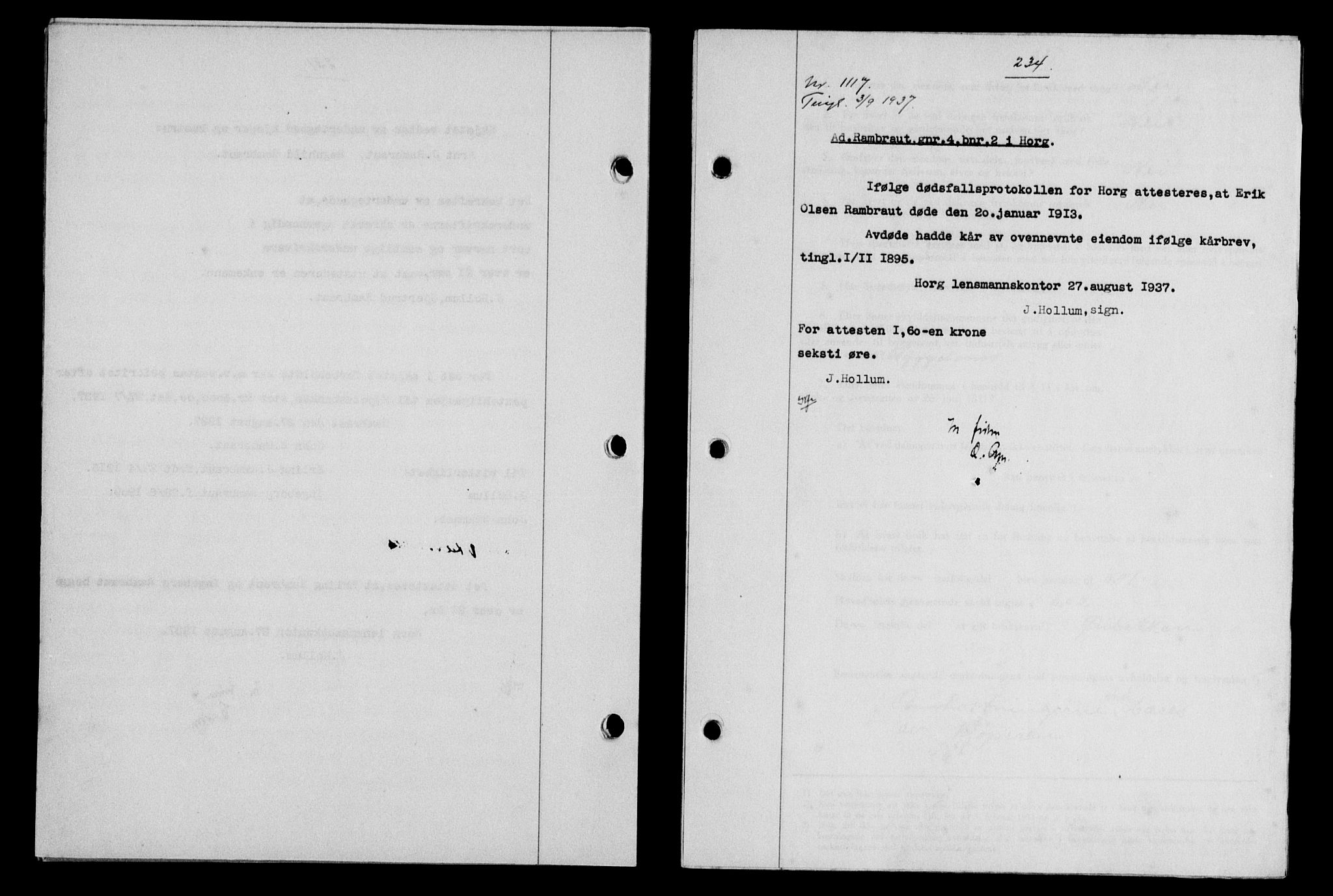Gauldal sorenskriveri, SAT/A-0014/1/2/2C/L0047: Pantebok nr. 50-51, 1937-1937, Dagboknr: 1117/1937