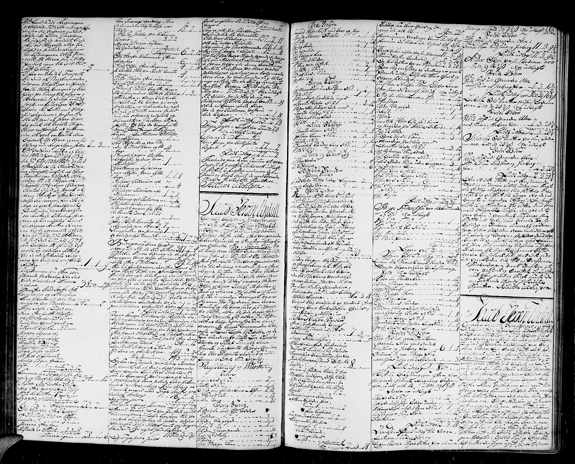 Nedenes sorenskriveri før 1824, SAK/1221-0007/H/Hc/L0017: Skifteprotokoll med register nr 13a, 1734-1737, s. 85b-86a