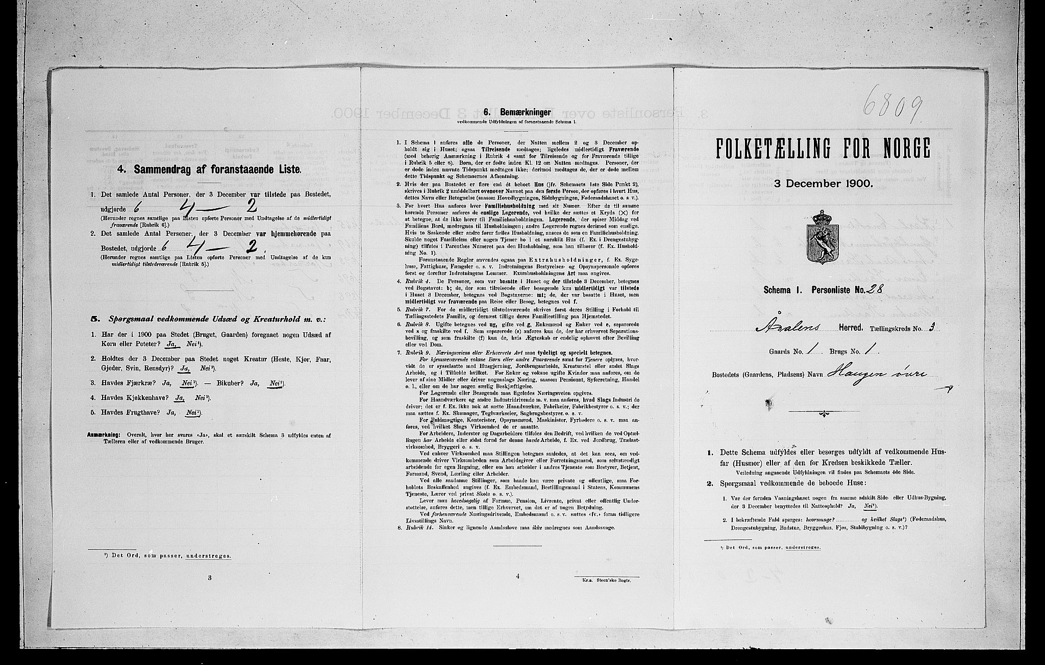 RA, Folketelling 1900 for 0614 Ådal herred, 1900, s. 245