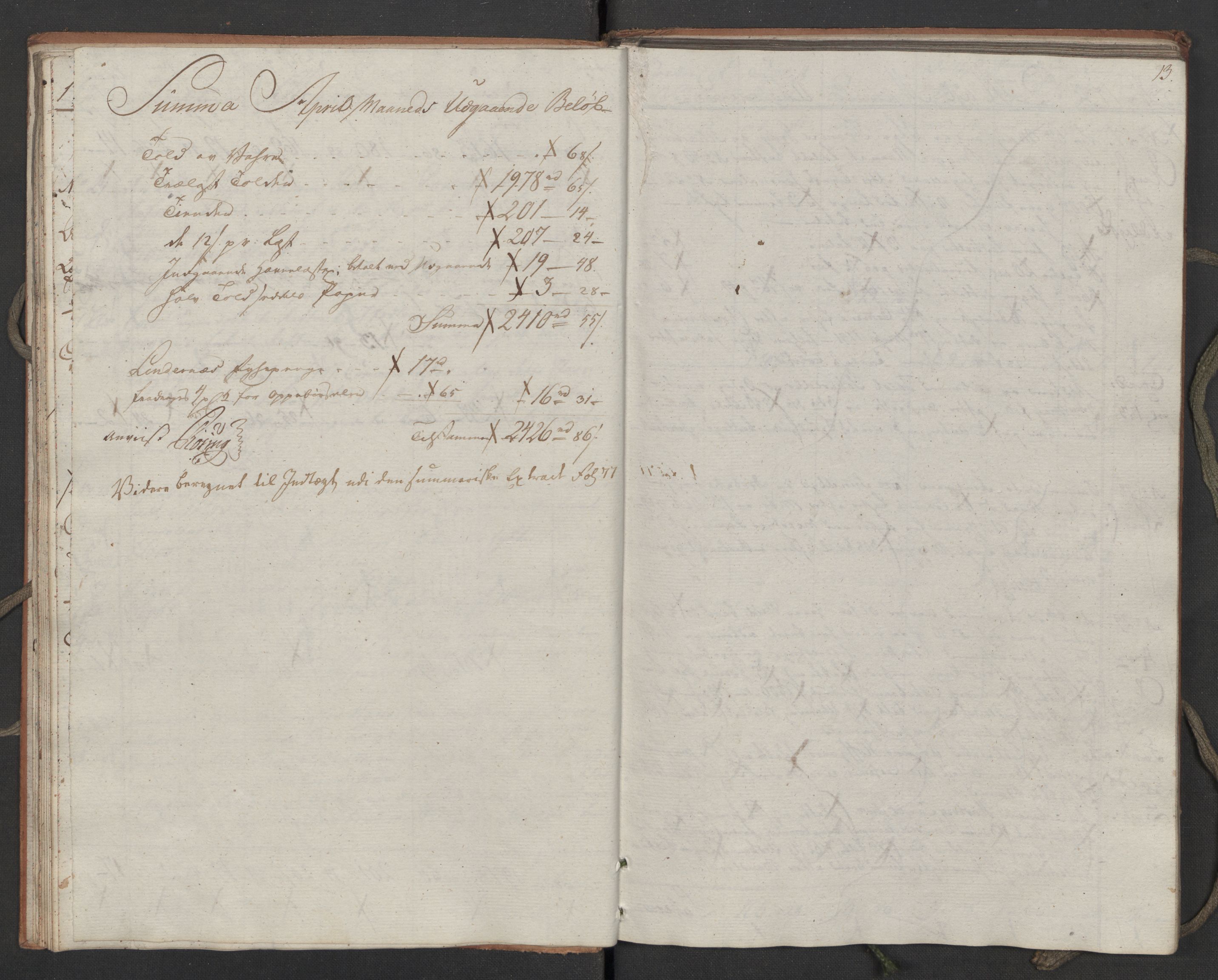 Generaltollkammeret, tollregnskaper, AV/RA-EA-5490/R02/L0110/0001: Tollregnskaper Fredrikstad / Utgående hovedtollbok, 1790-1792, s. 12b-13a