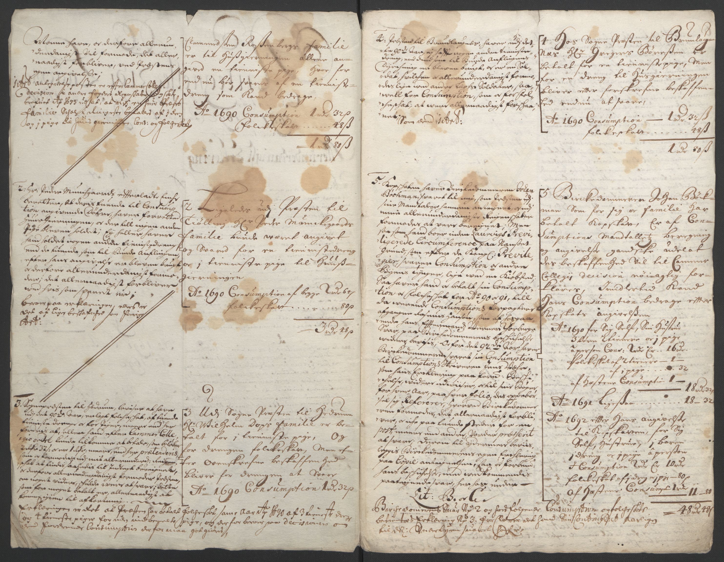 Rentekammeret inntil 1814, Reviderte regnskaper, Fogderegnskap, RA/EA-4092/R33/L1973: Fogderegnskap Larvik grevskap, 1692, s. 238