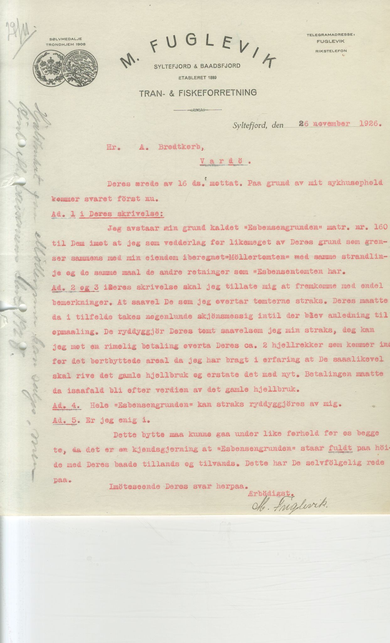 Brodtkorb handel A/S, VAMU/A-0001/Q/Qb/L0003: Faste eiendommer i Vardø Herred, 1862-1939, s. 416