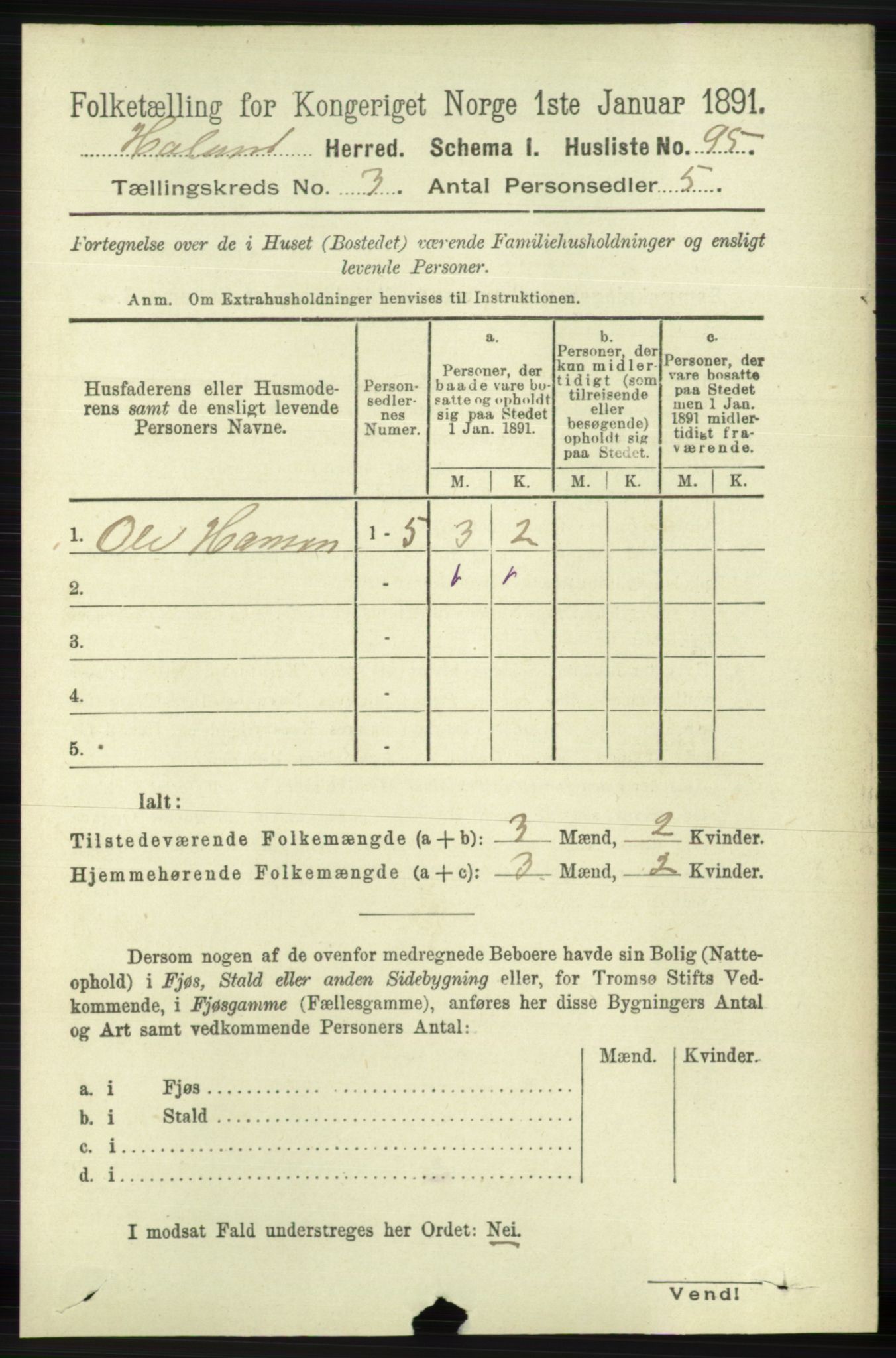 RA, Folketelling 1891 for 1124 Haaland herred, 1891, s. 1701