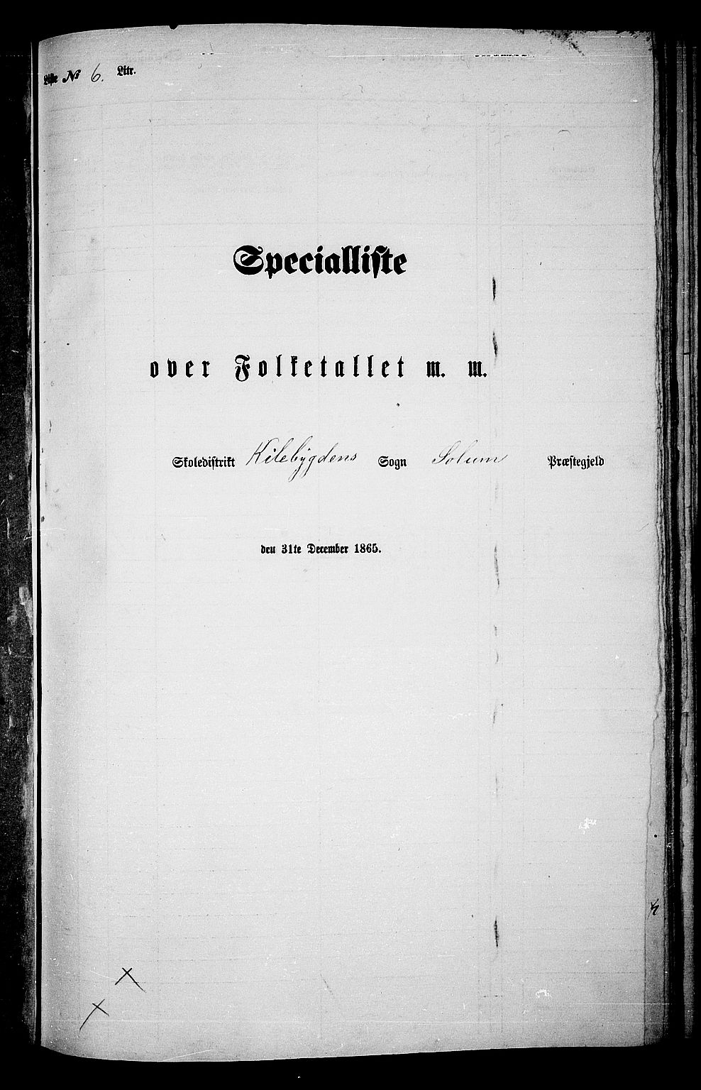 RA, Folketelling 1865 for 0818P Solum prestegjeld, 1865, s. 136